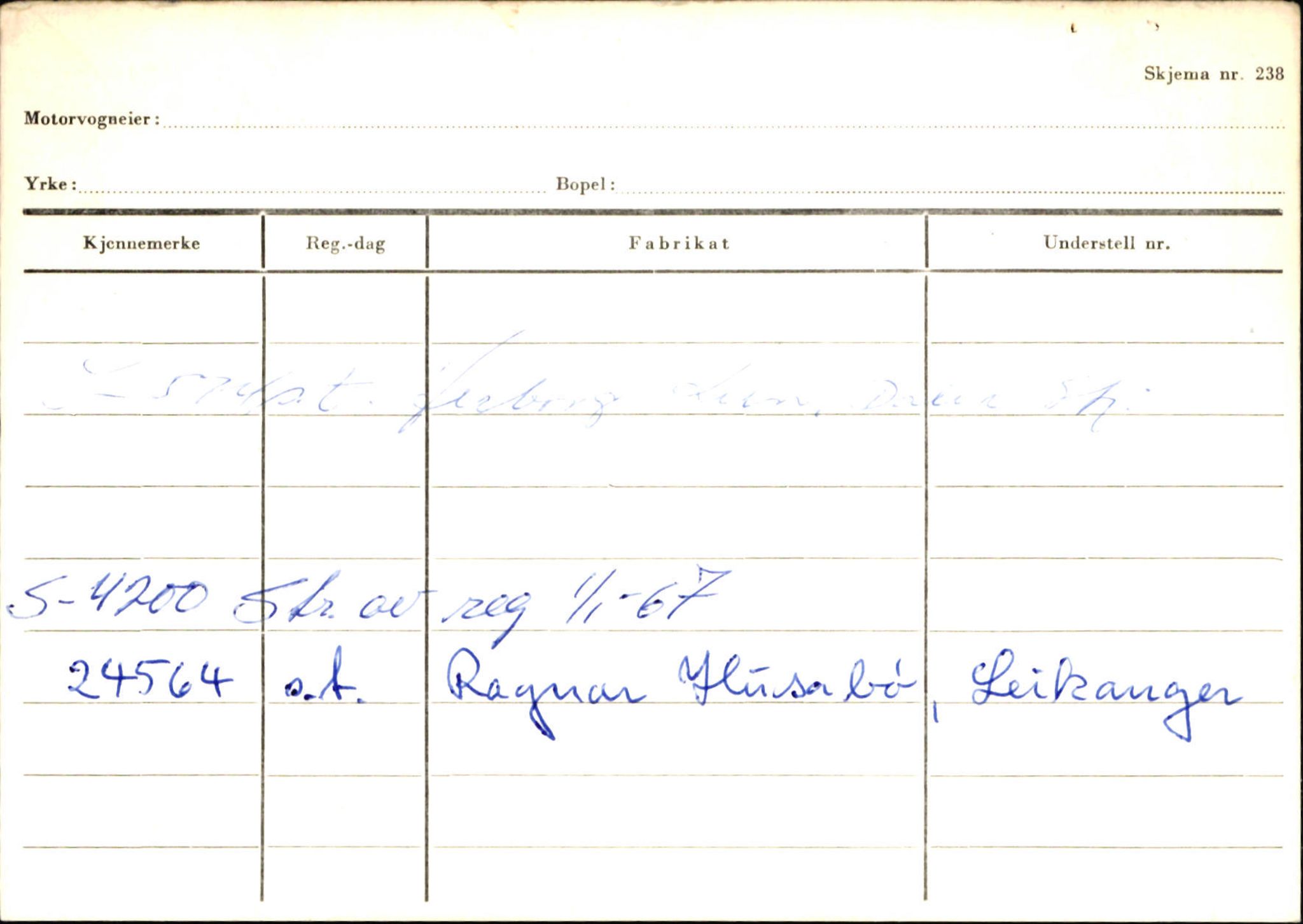 Statens vegvesen, Sogn og Fjordane vegkontor, AV/SAB-A-5301/4/F/L0126: Eigarregister Fjaler M-Å. Leikanger A-Å, 1945-1975, s. 2380