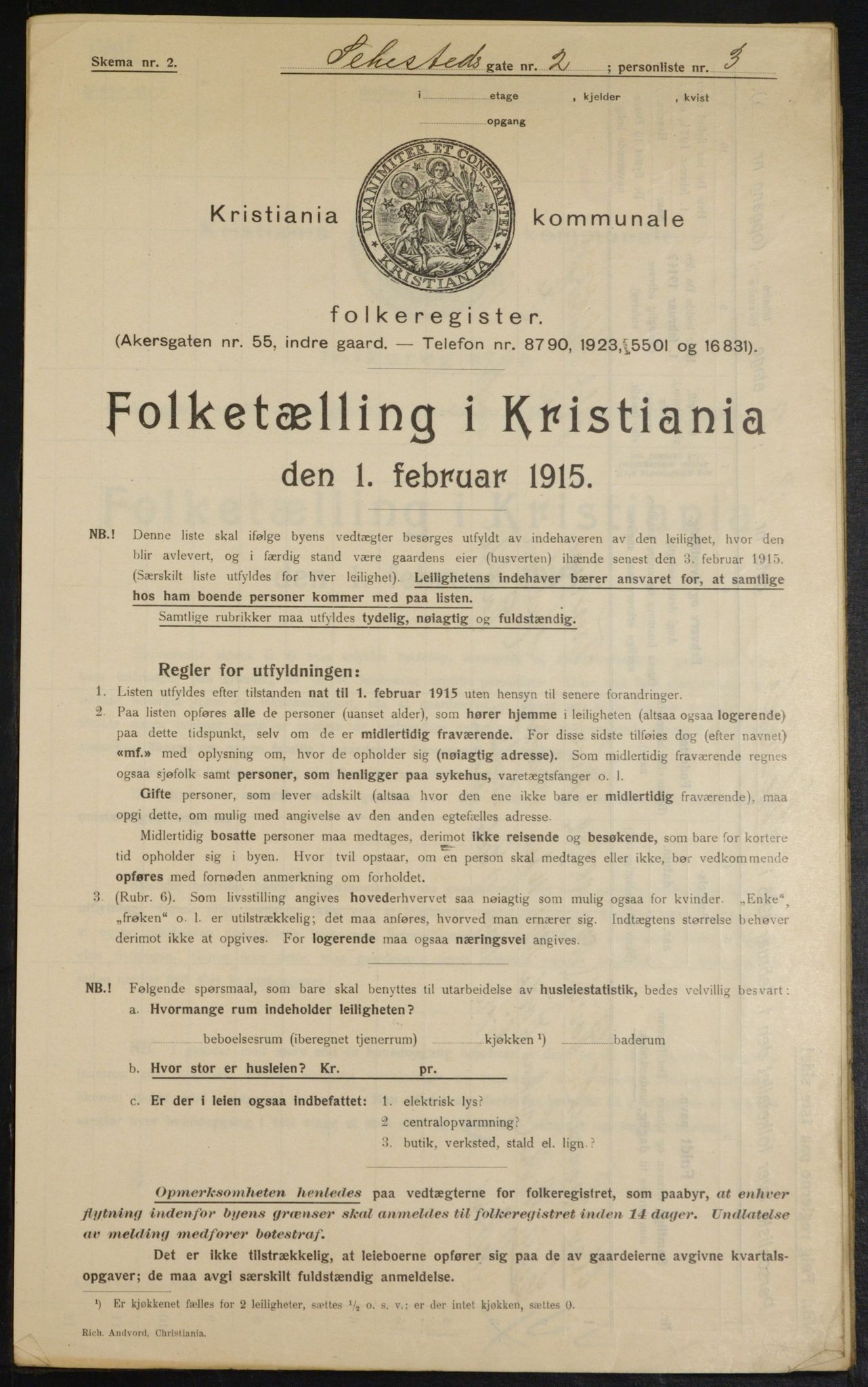 OBA, Kommunal folketelling 1.2.1915 for Kristiania, 1915, s. 93557