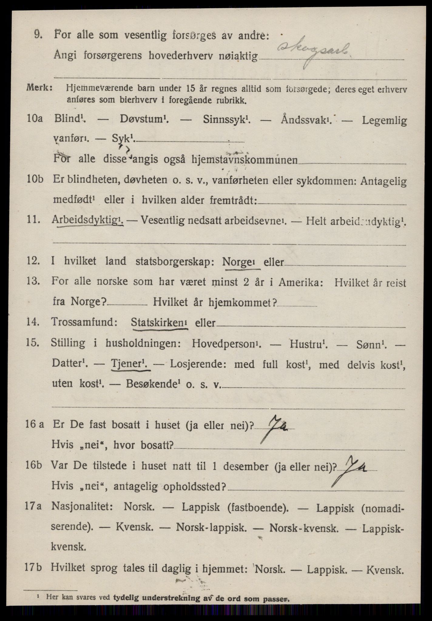 SAT, Folketelling 1920 for 1630 Å herred, 1920, s. 2889