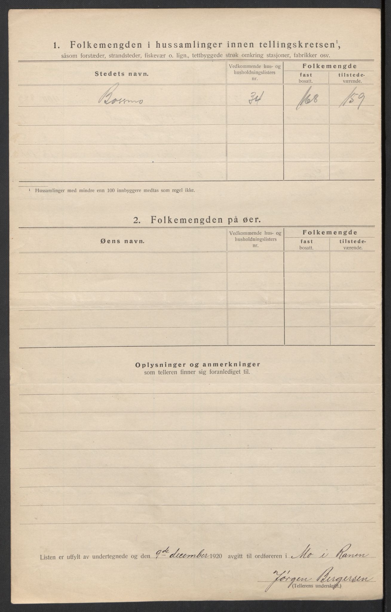 SAT, Folketelling 1920 for 1833 Mo herred, 1920, s. 58