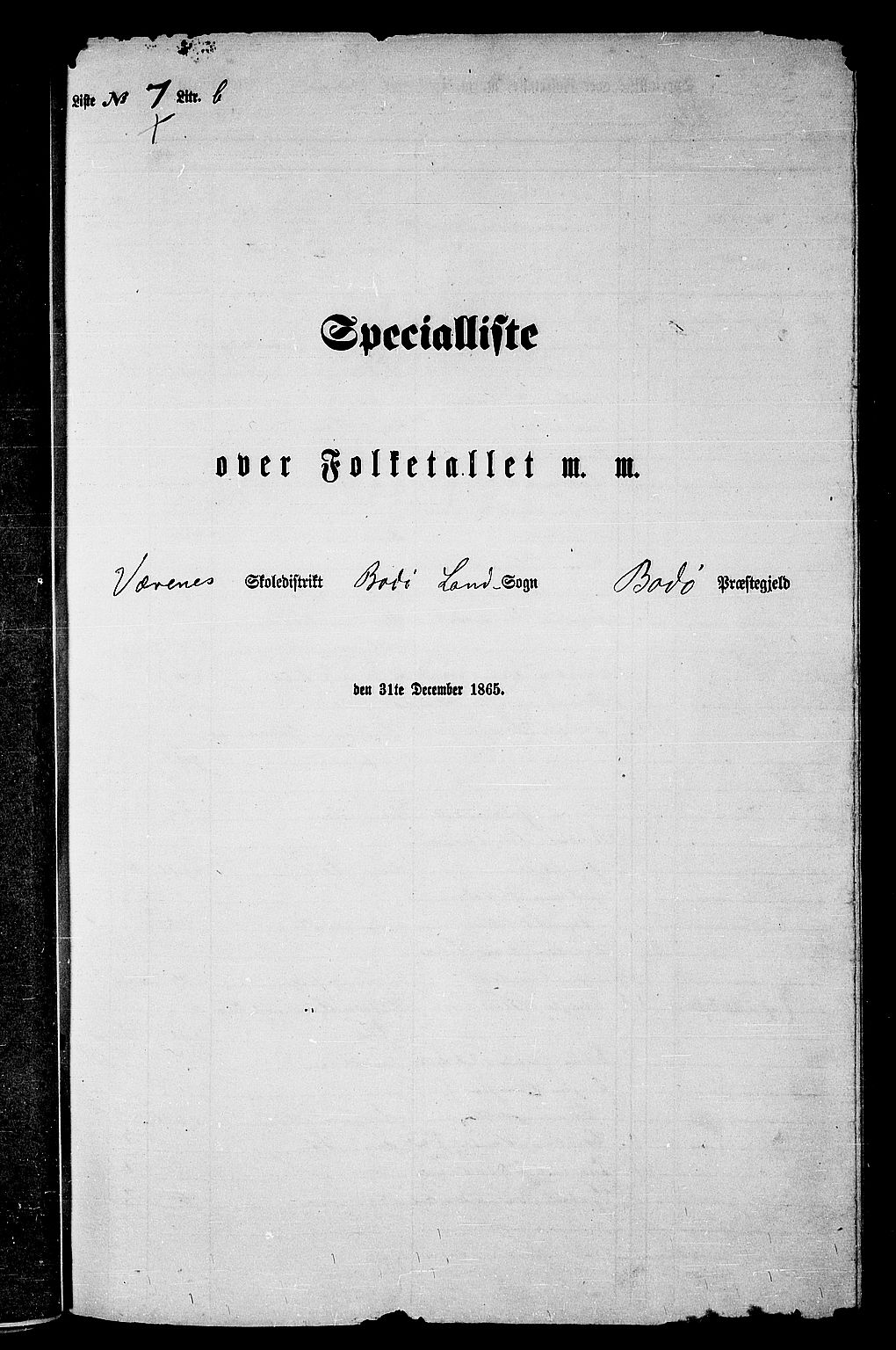 RA, Folketelling 1865 for 1843L Bodø prestegjeld, Bodø landsokn, 1865, s. 24