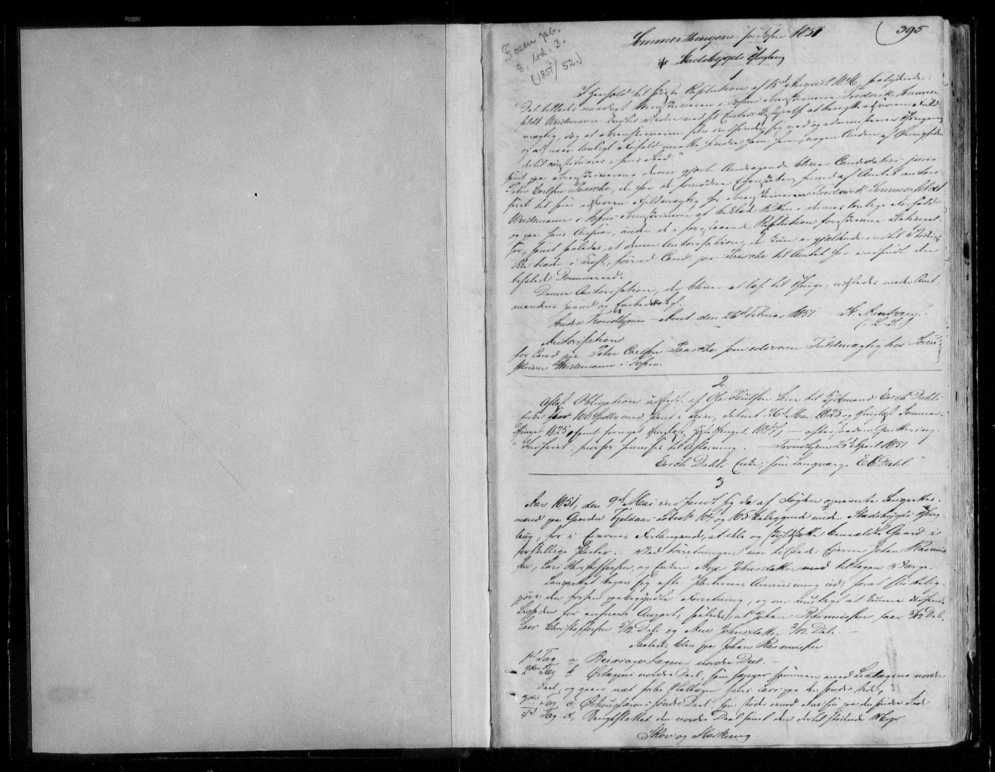 Fosen sorenskriveri, AV/SAT-A-1107/1/2/2C/L0013: Pantebok nr. 8 III, 1851-1852, s. 395