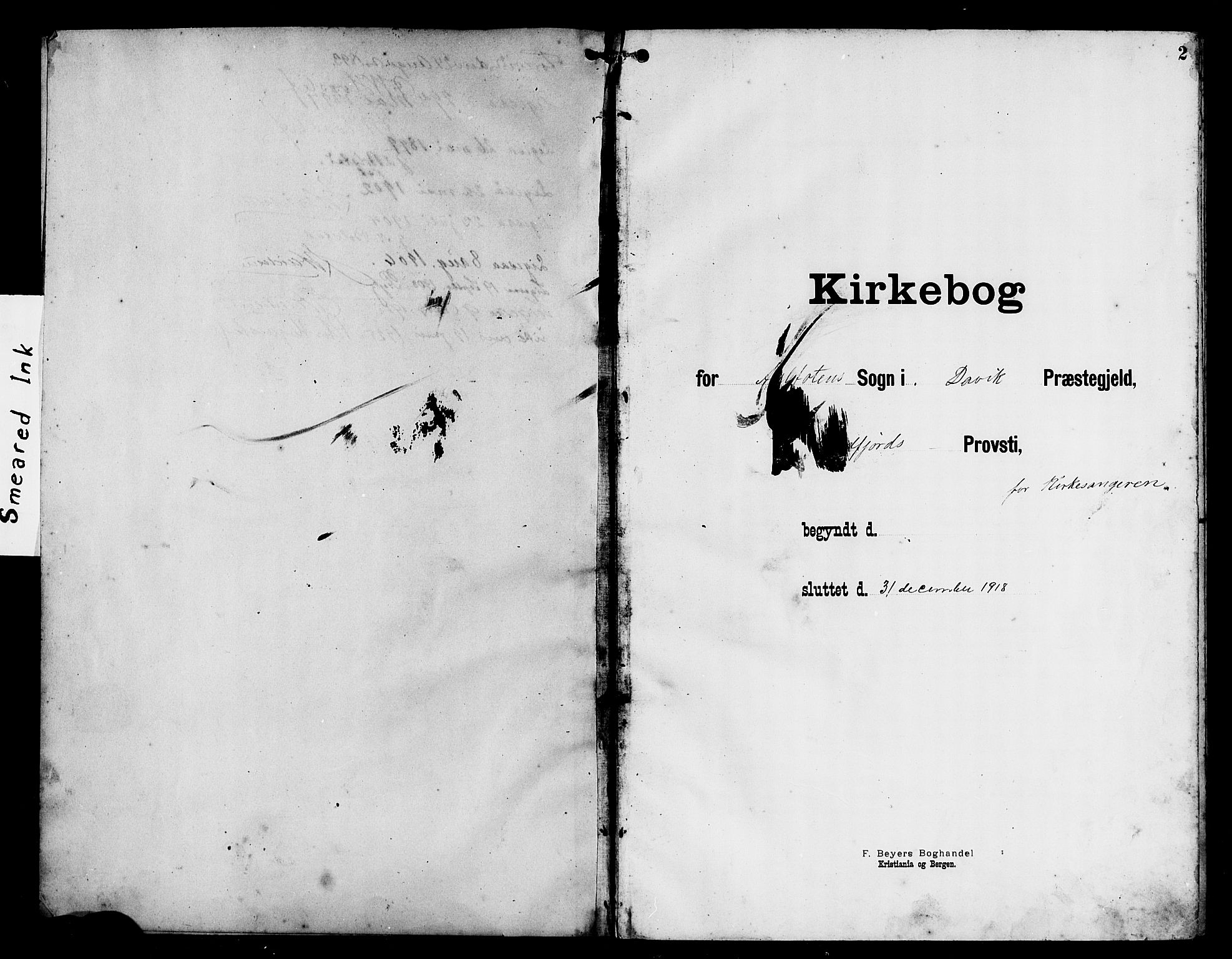 Davik sokneprestembete, AV/SAB-A-79701/H/Hab/Habd/L0002: Klokkerbok nr. D 2, 1890-1919, s. 2