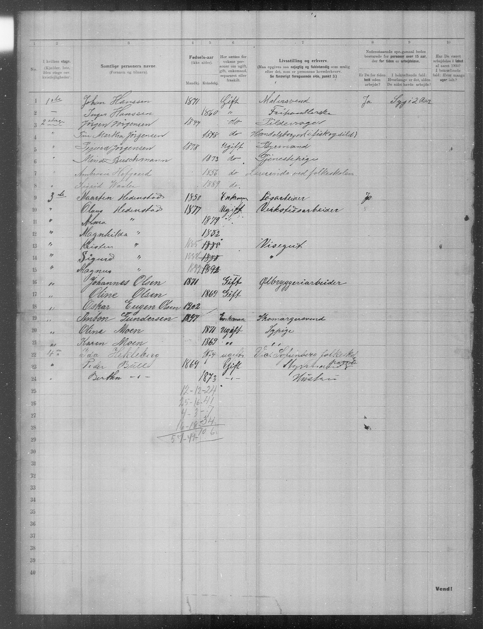 OBA, Kommunal folketelling 31.12.1903 for Kristiania kjøpstad, 1903, s. 24823