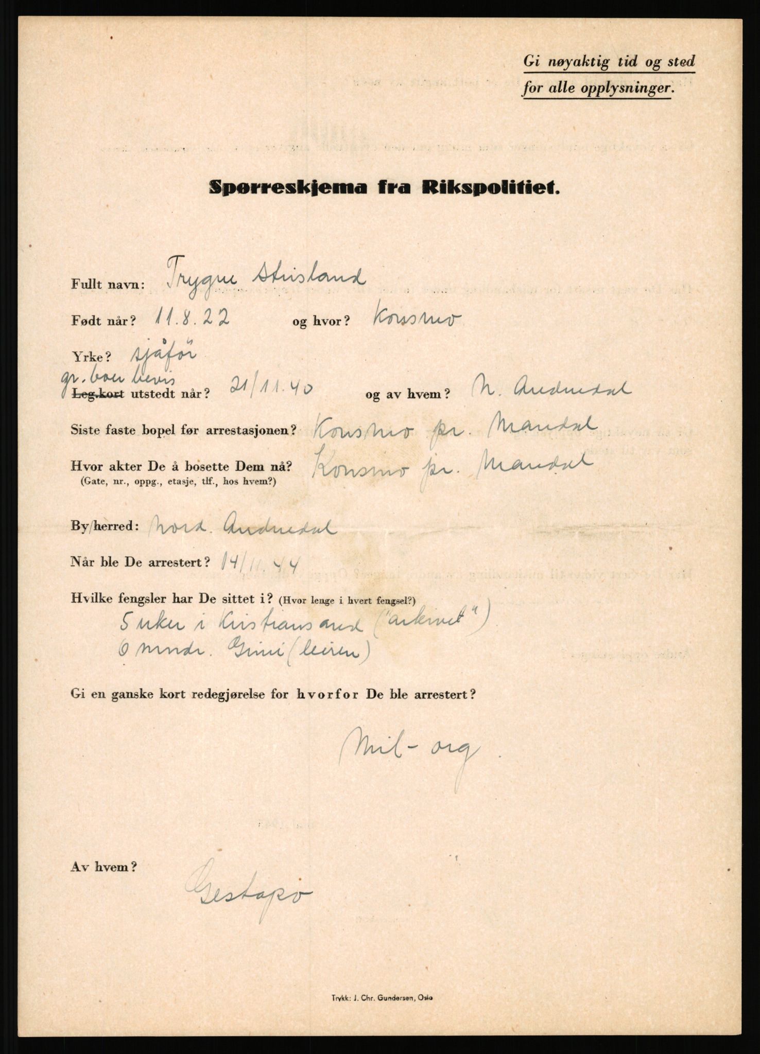 Rikspolitisjefen, AV/RA-S-1560/L/L0016: Sti, Lauritz - Tettum, Karl August, 1940-1945, s. 187