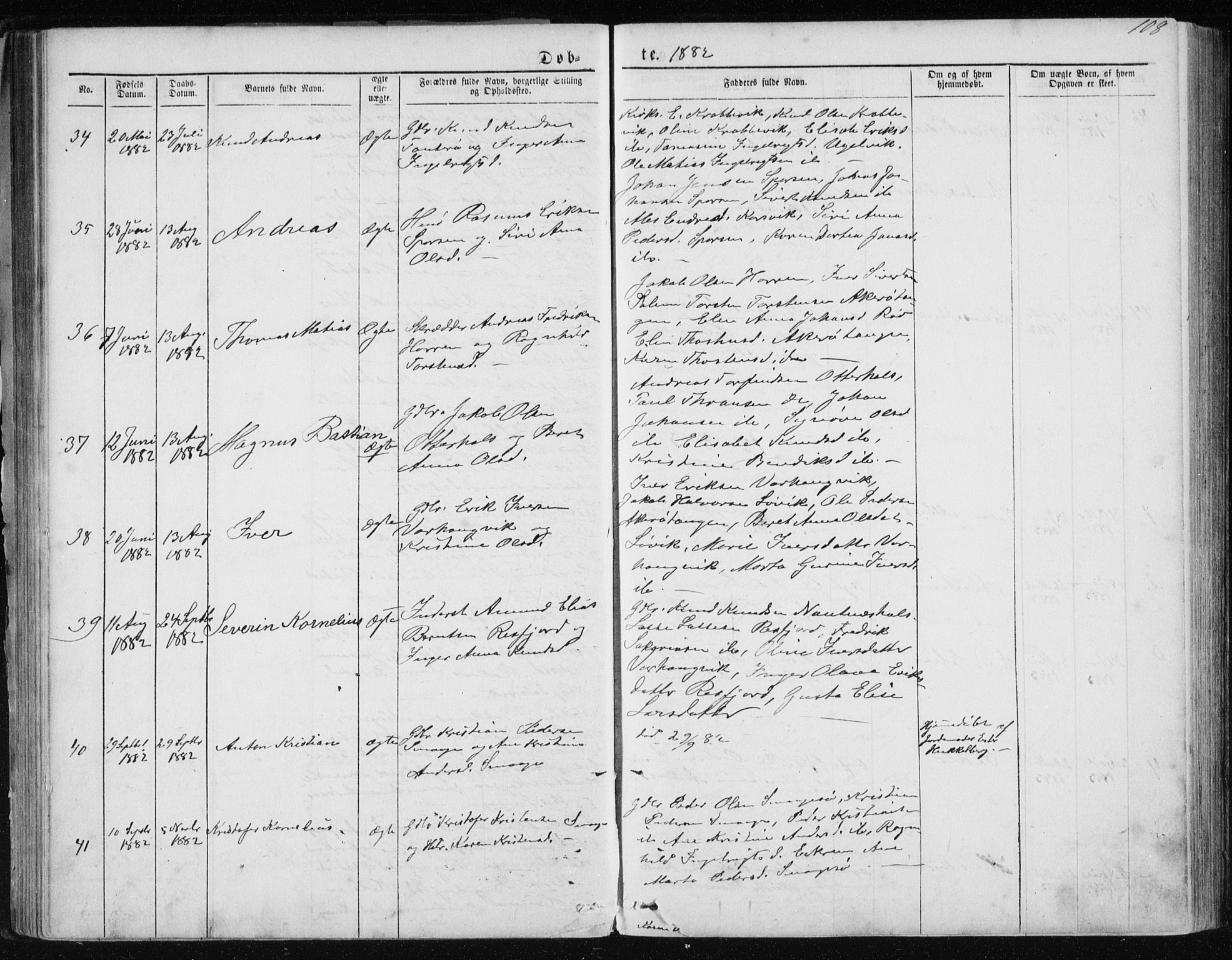 Ministerialprotokoller, klokkerbøker og fødselsregistre - Møre og Romsdal, AV/SAT-A-1454/560/L0724: Klokkerbok nr. 560C01, 1867-1892, s. 108