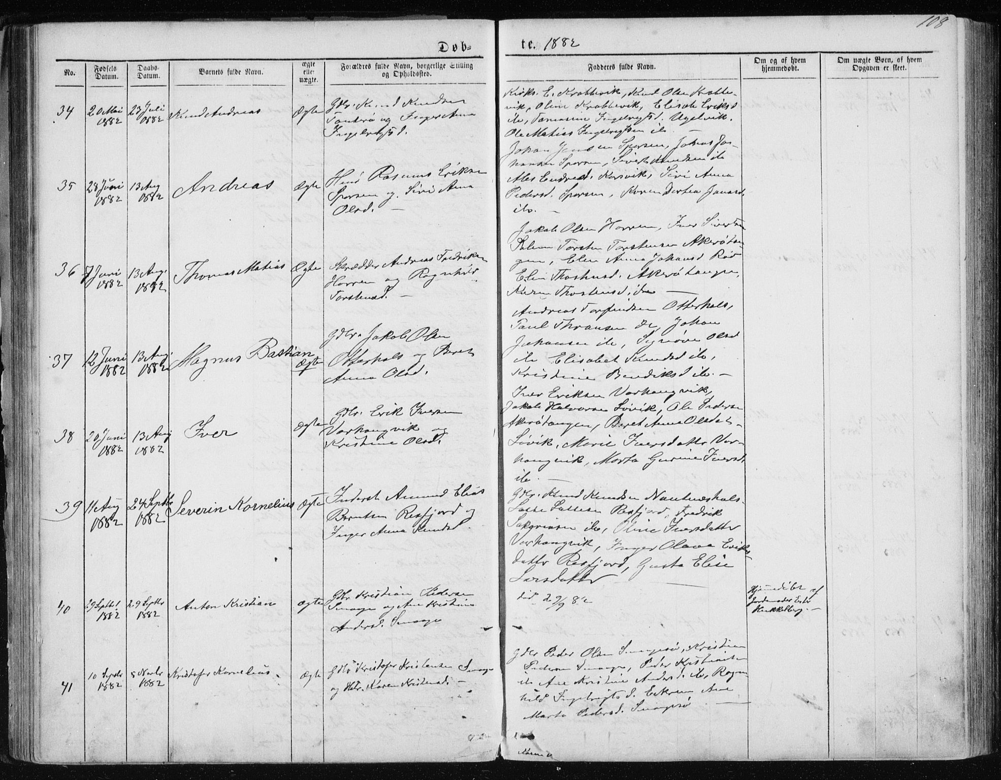 Ministerialprotokoller, klokkerbøker og fødselsregistre - Møre og Romsdal, SAT/A-1454/560/L0724: Klokkerbok nr. 560C01, 1867-1892, s. 108