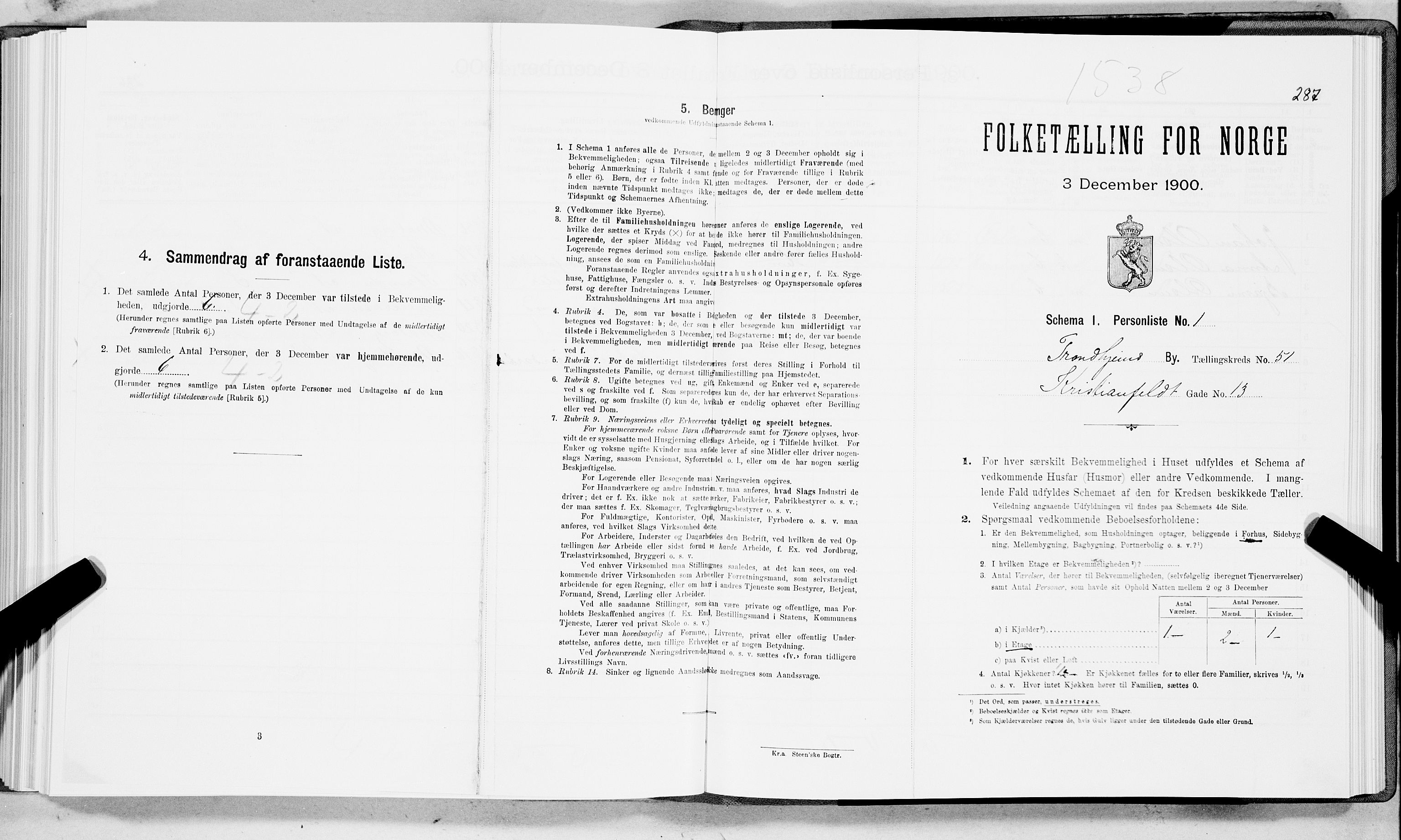 SAT, Folketelling 1900 for 1601 Trondheim kjøpstad, 1900, s. 8612