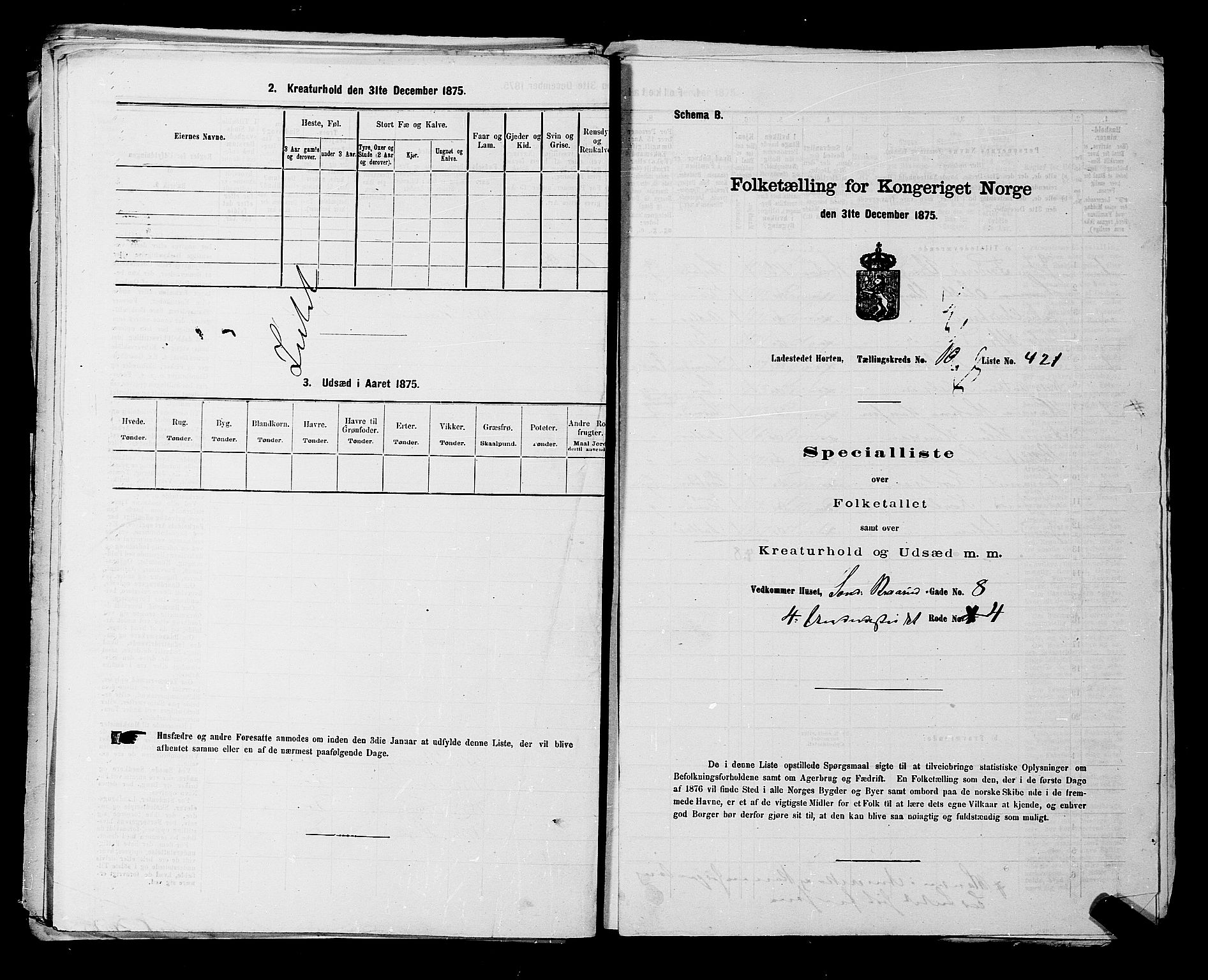 SAKO, Folketelling 1875 for 0703P Horten prestegjeld, 1875, s. 944