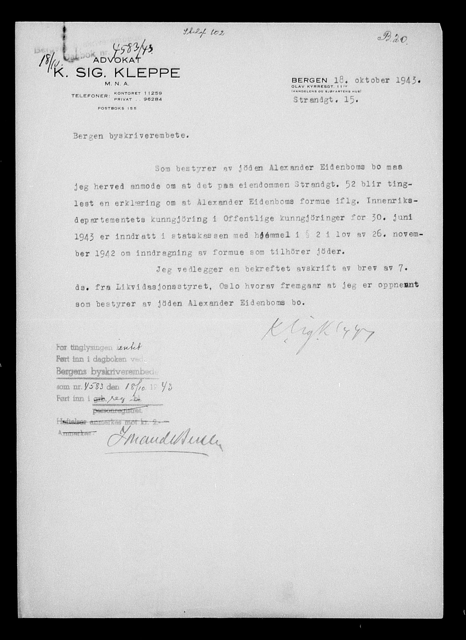 Justisdepartementet, Tilbakeføringskontoret for inndratte formuer, AV/RA-S-1564/H/Hc/Hcd/L0994: --, 1945-1947, s. 508