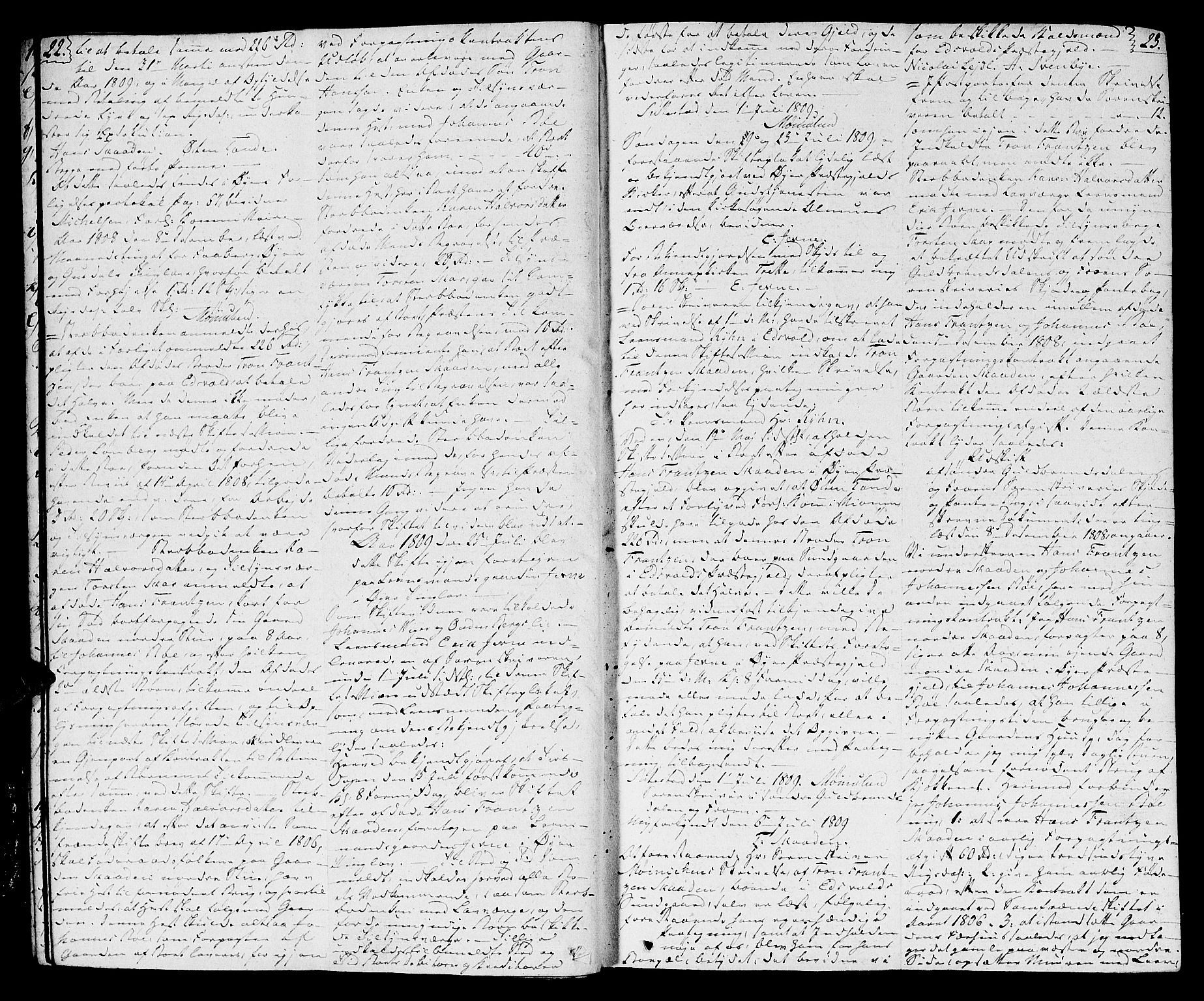 Sør-Gudbrandsdal tingrett, AV/SAH-TING-004/J/Ja/Jaa/L0009A: Skifteprotokoll, 1809-1820, s. 22-23