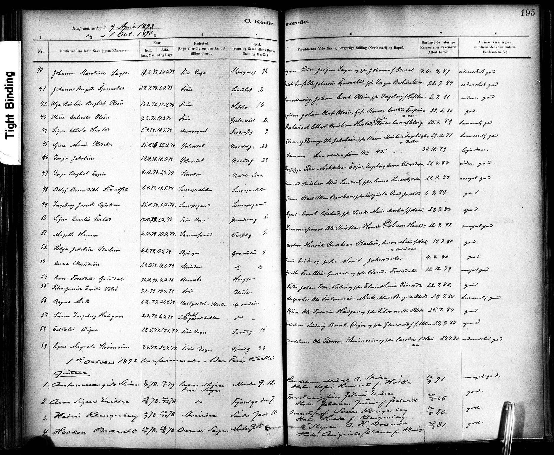 Ministerialprotokoller, klokkerbøker og fødselsregistre - Sør-Trøndelag, SAT/A-1456/602/L0119: Ministerialbok nr. 602A17, 1880-1901, s. 195
