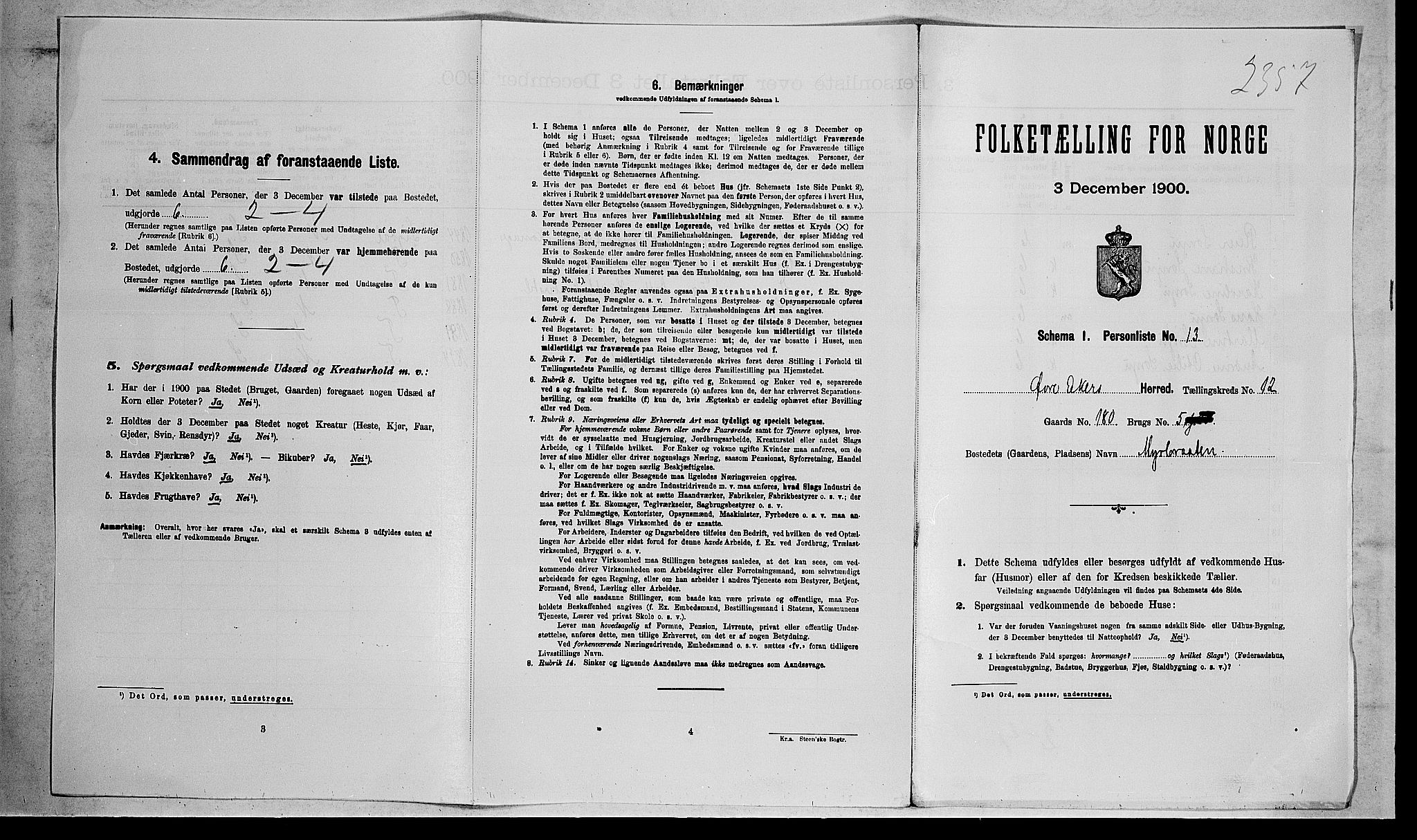 RA, Folketelling 1900 for 0624 Øvre Eiker herred, 1900, s. 2203