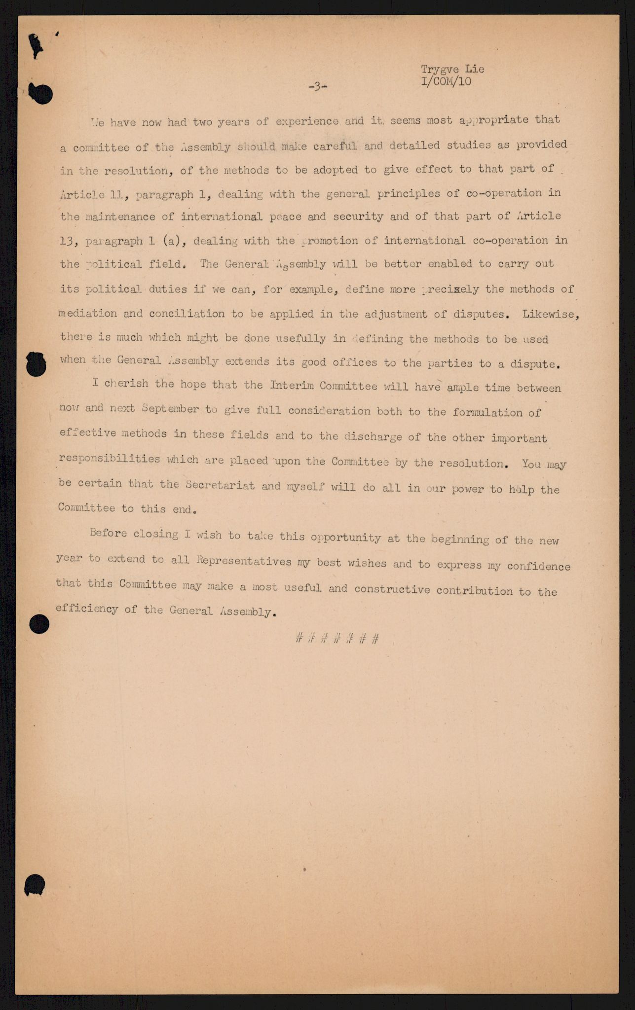 Lie, Trygve, AV/RA-PA-1407/D/L0025: Generalsekretærens papirer., 1948-1951, s. 20