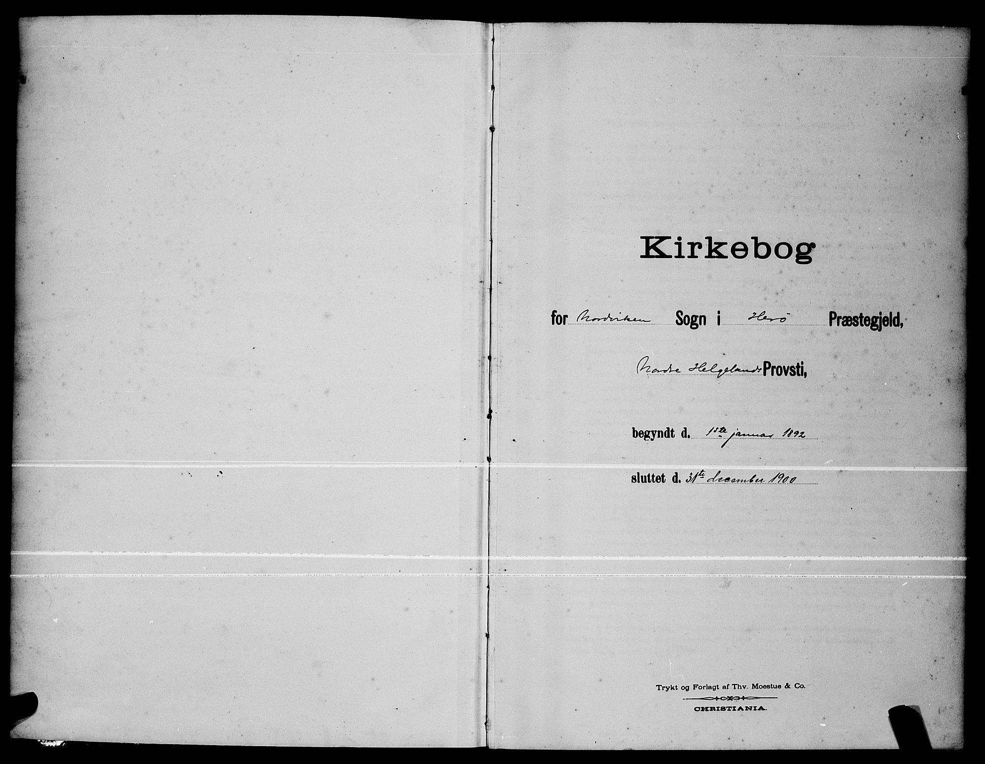 Ministerialprotokoller, klokkerbøker og fødselsregistre - Nordland, SAT/A-1459/836/L0537: Klokkerbok nr. 836C01, 1892-1900