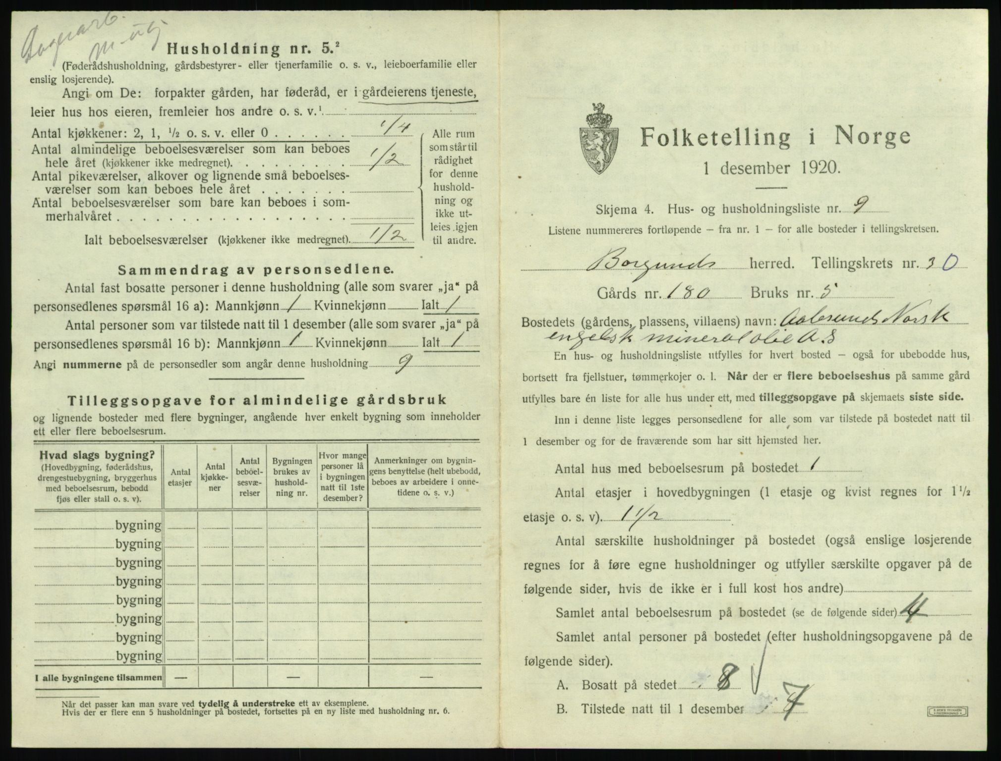 SAT, Folketelling 1920 for 1531 Borgund herred, 1920, s. 2390