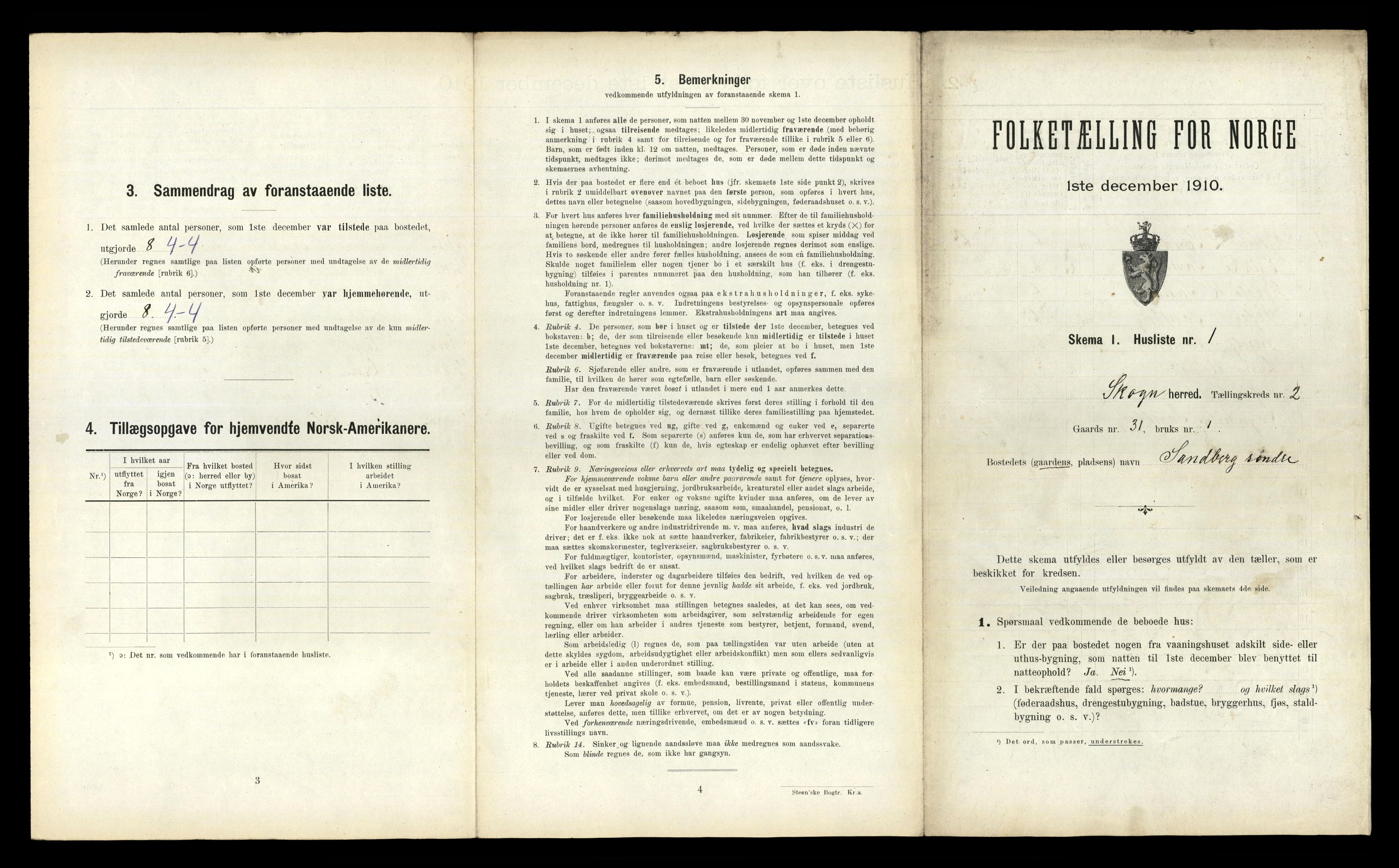 RA, Folketelling 1910 for 1719 Skogn herred, 1910, s. 320
