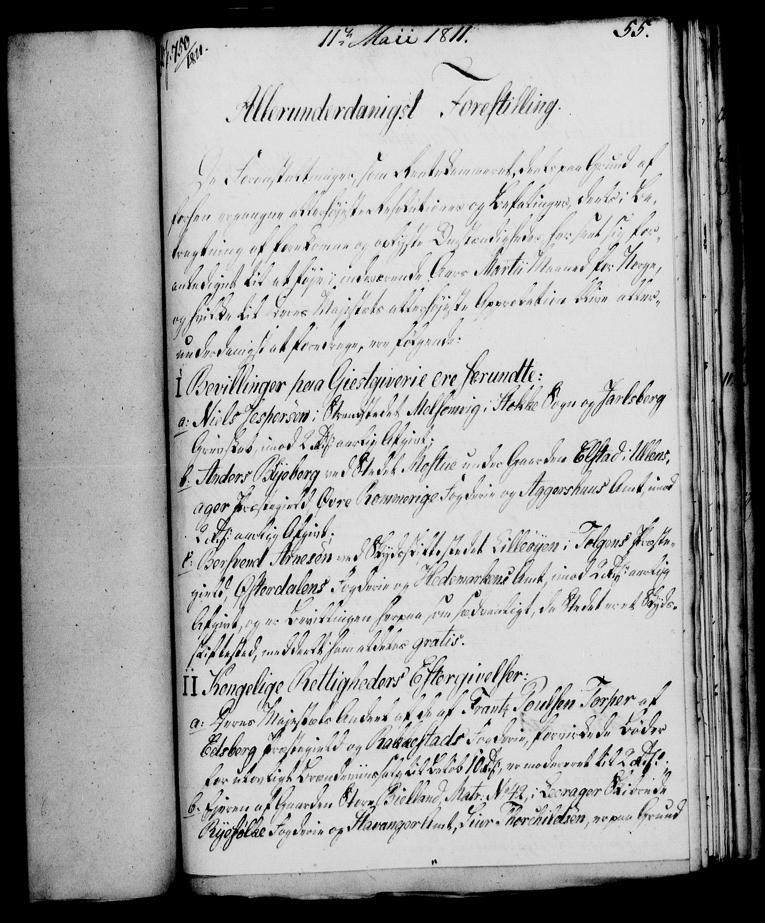 Rentekammeret, Kammerkanselliet, RA/EA-3111/G/Gf/Gfa/L0093: Norsk relasjons- og resolusjonsprotokoll (merket RK 52.93), 1811, s. 218