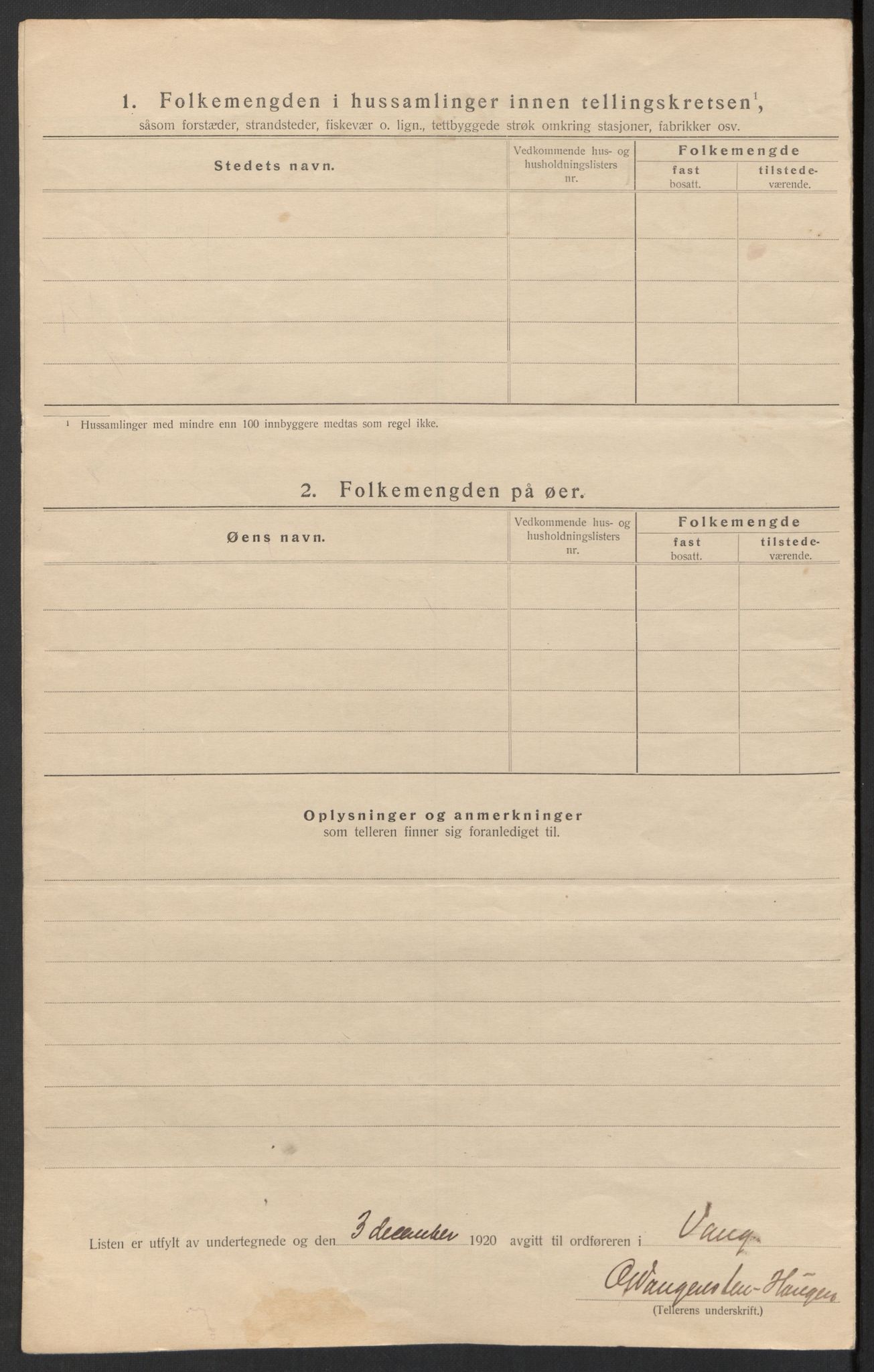 SAH, Folketelling 1920 for 0545 Vang herred, 1920, s. 29