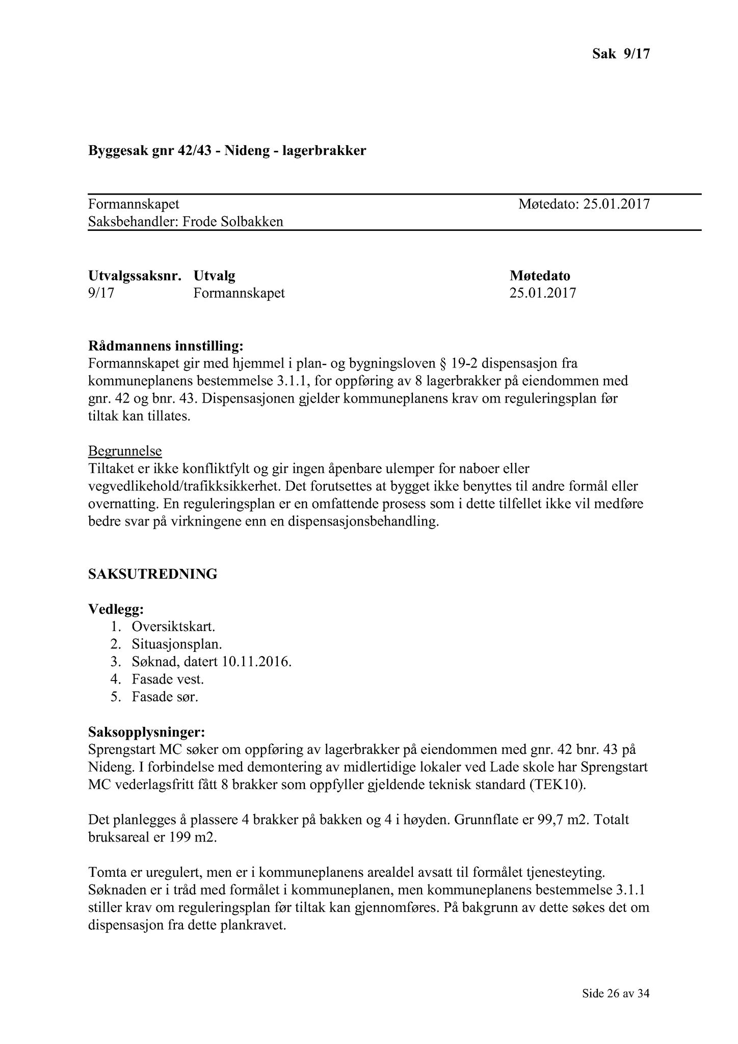 Klæbu Kommune, TRKO/KK/02-FS/L010: Formannsskapet - Møtedokumenter, 2017, s. 27