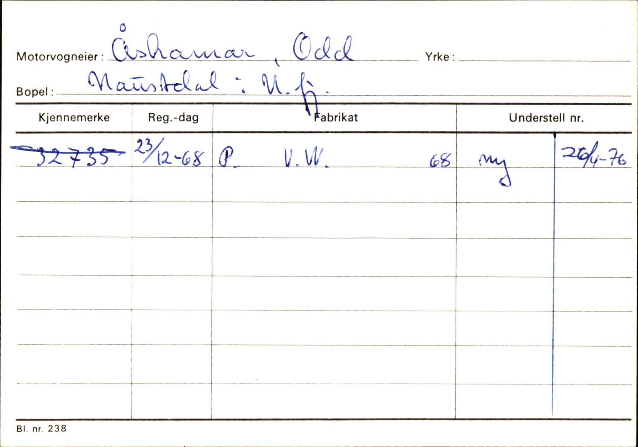 Statens vegvesen, Sogn og Fjordane vegkontor, AV/SAB-A-5301/4/F/L0130: Eigarregister Eid T-Å. Høyanger A-O, 1945-1975, s. 365