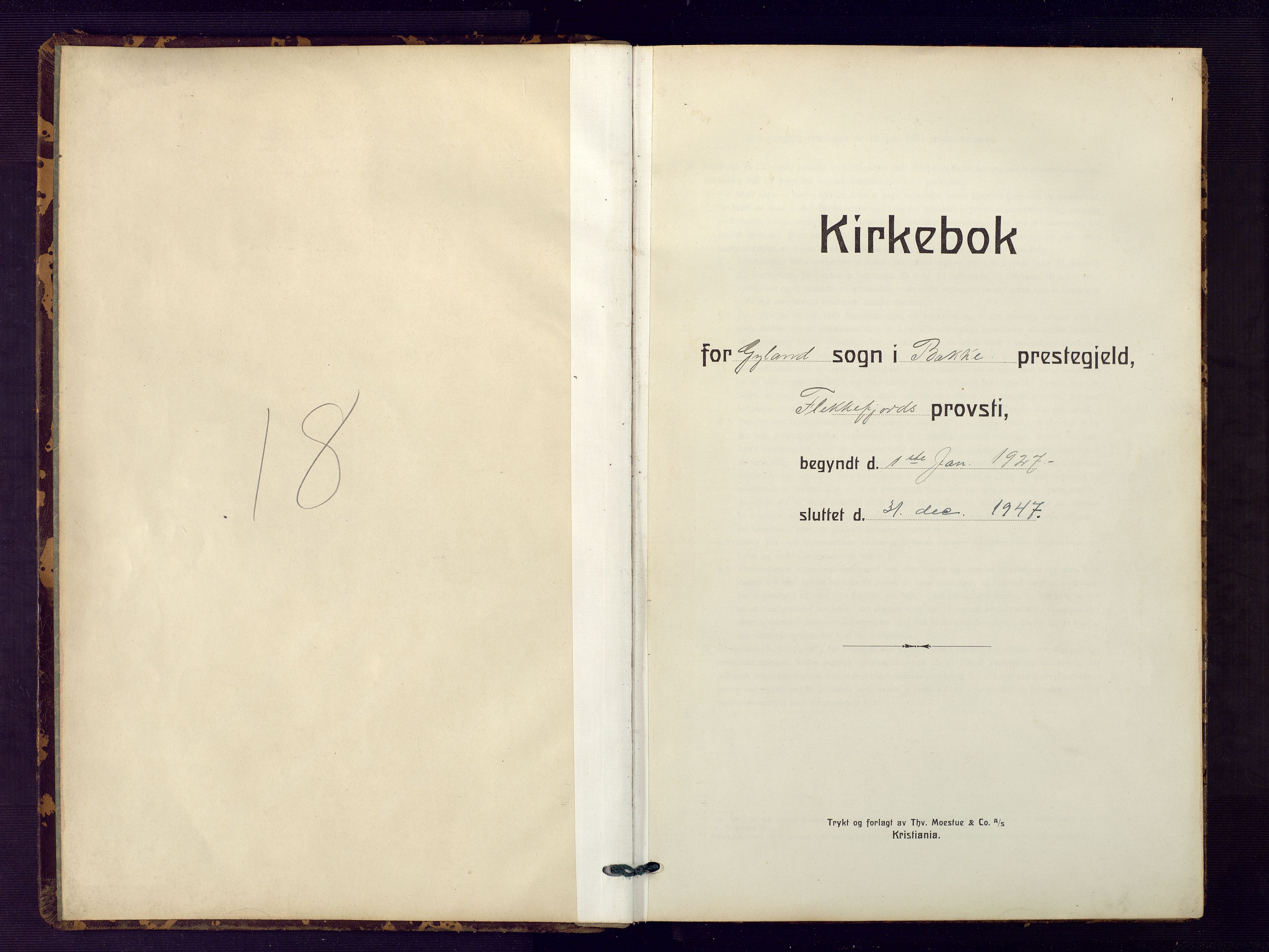 Bakke sokneprestkontor, AV/SAK-1111-0002/F/Fb/Fbb/L0005: Klokkerbok nr. B 5, 1927-1947