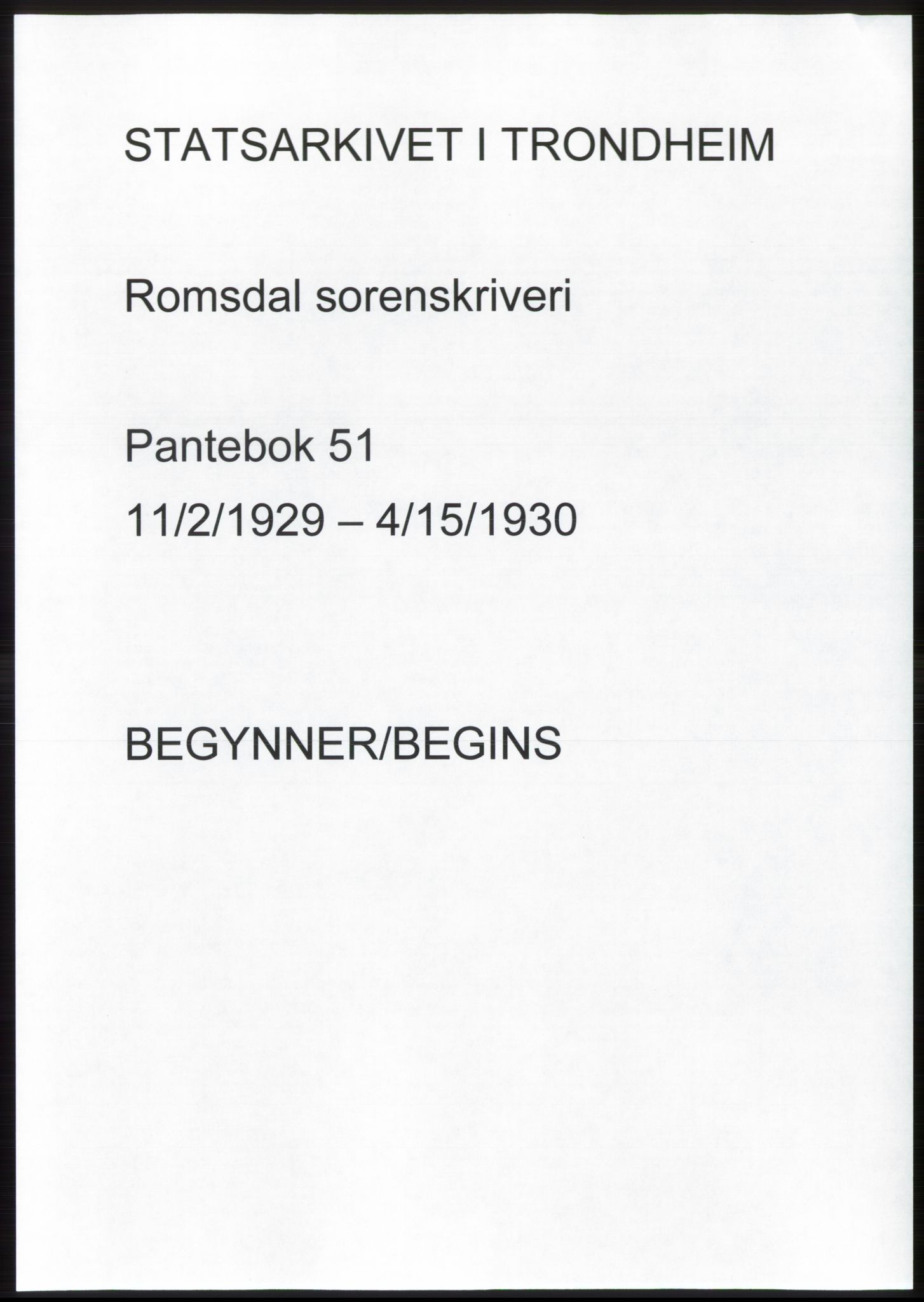 Romsdal sorenskriveri, SAT/A-4149/1/2/2C/L0057: Pantebok nr. 51, 1929-1930, Tingl.dato: 02.11.1929