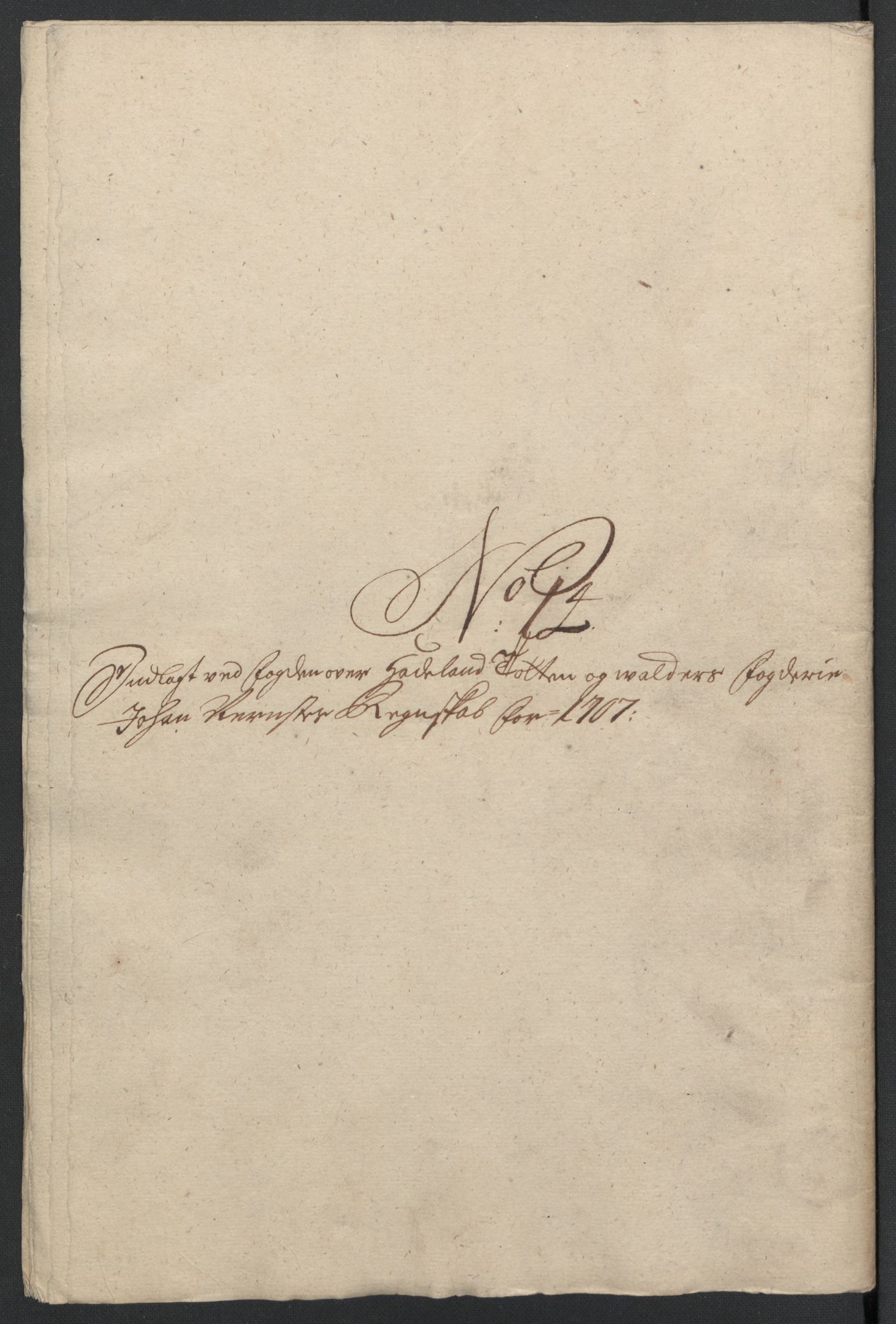Rentekammeret inntil 1814, Reviderte regnskaper, Fogderegnskap, RA/EA-4092/R18/L1305: Fogderegnskap Hadeland, Toten og Valdres, 1707-1708, s. 284