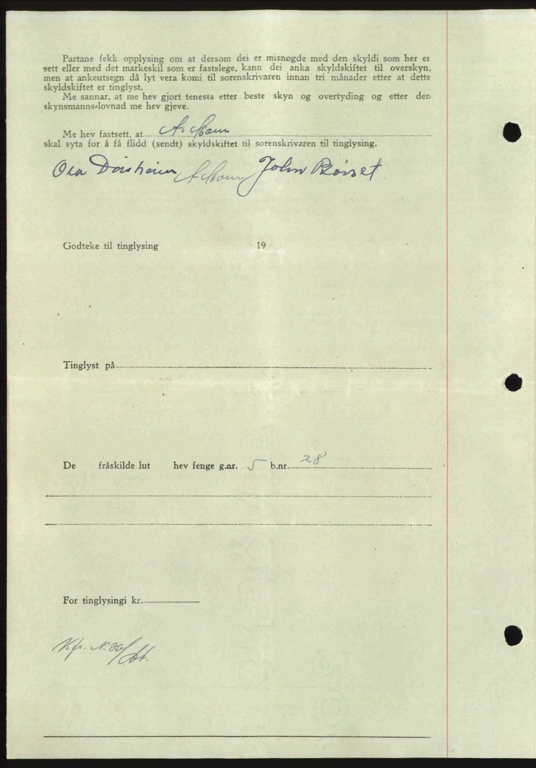 Nordmøre sorenskriveri, AV/SAT-A-4132/1/2/2Ca: Pantebok nr. A102, 1946-1946, Dagboknr: 1438/1946