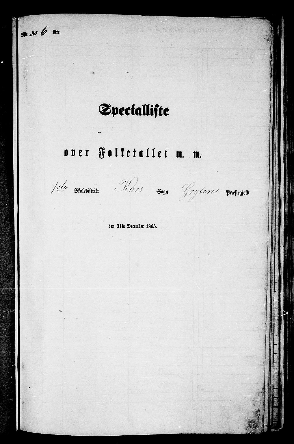 RA, Folketelling 1865 for 1539P Grytten prestegjeld, 1865, s. 101