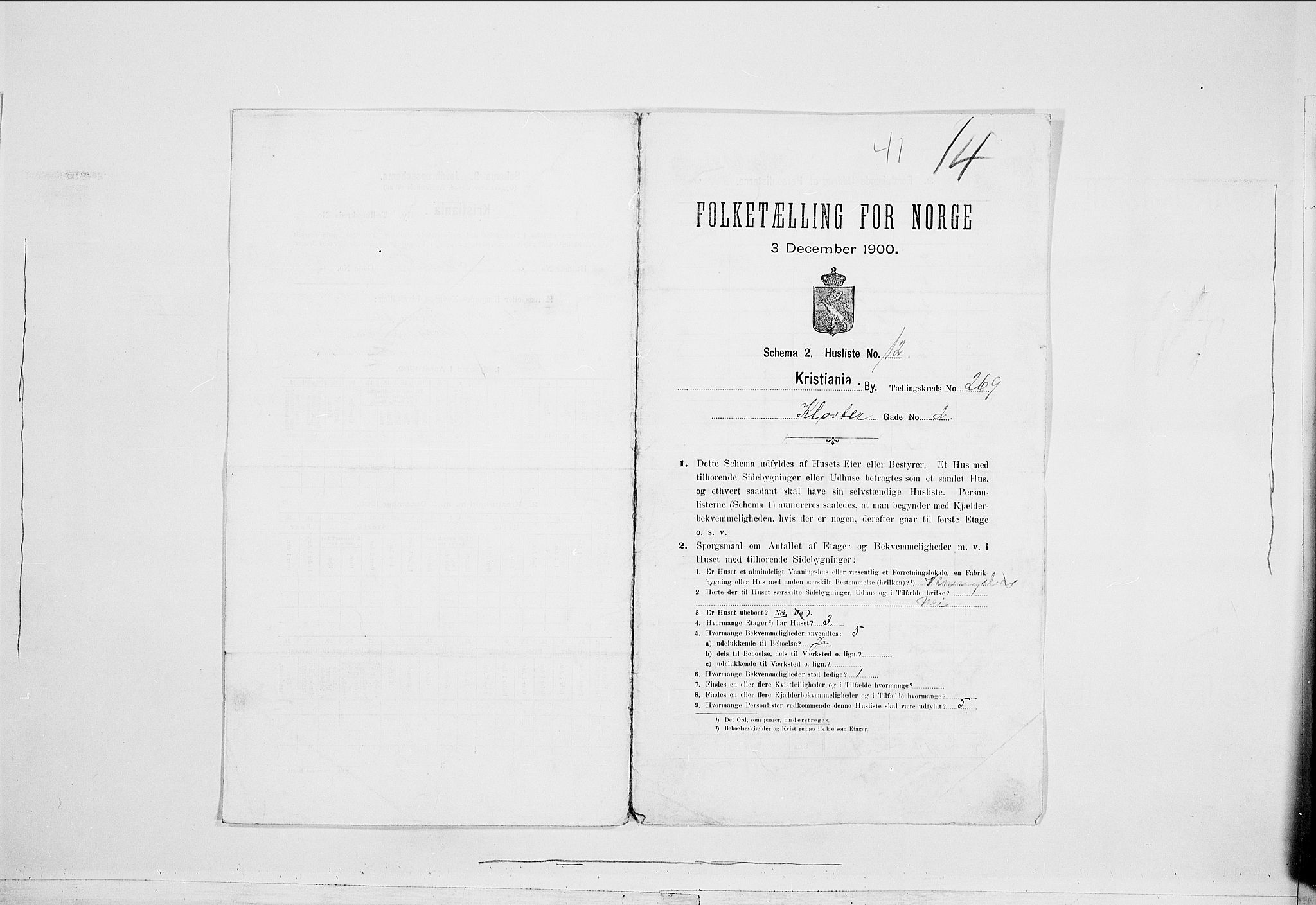SAO, Folketelling 1900 for 0301 Kristiania kjøpstad, 1900, s. 48255