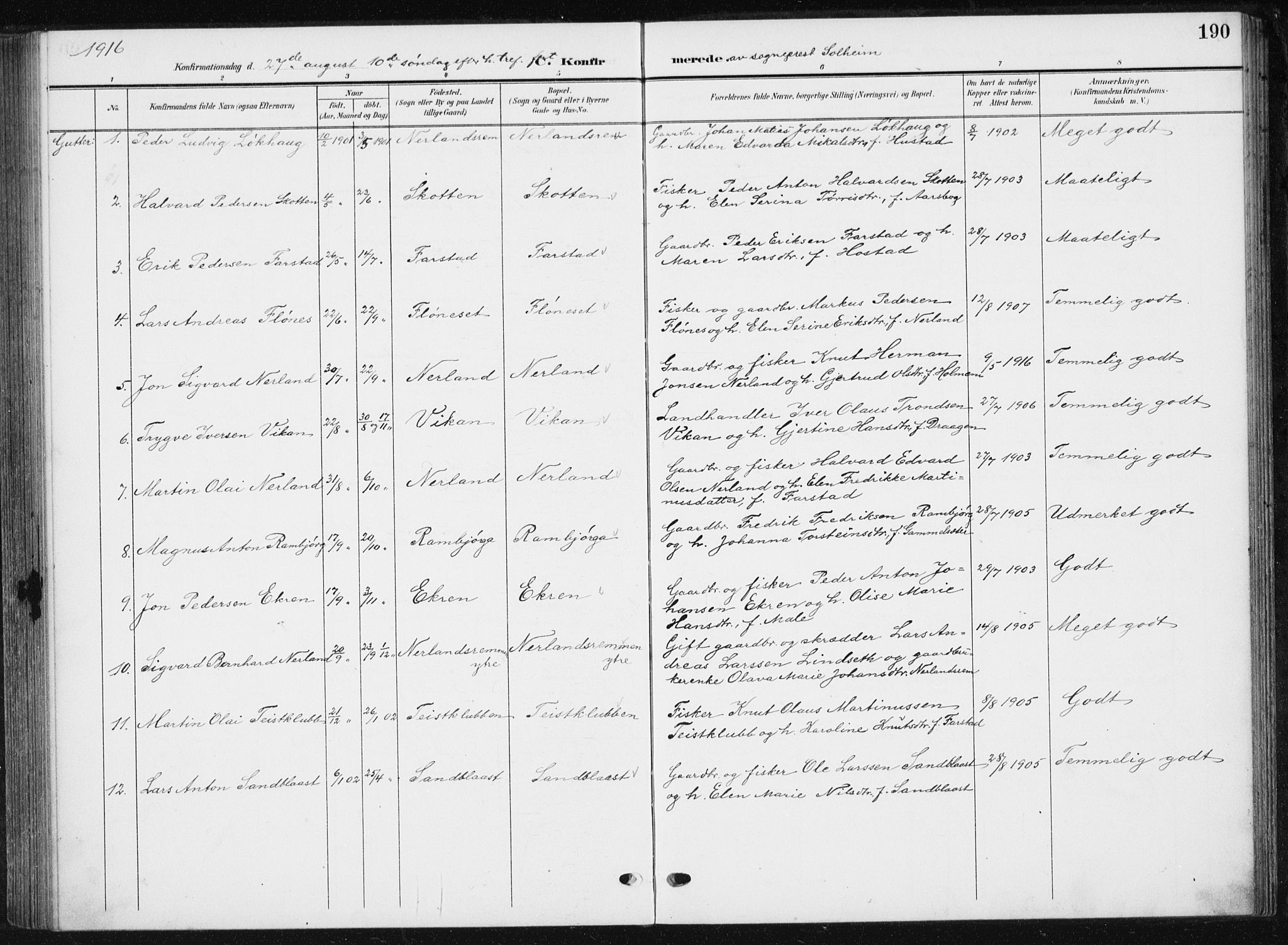 Ministerialprotokoller, klokkerbøker og fødselsregistre - Møre og Romsdal, AV/SAT-A-1454/567/L0784: Klokkerbok nr. 567C04, 1903-1938, s. 190