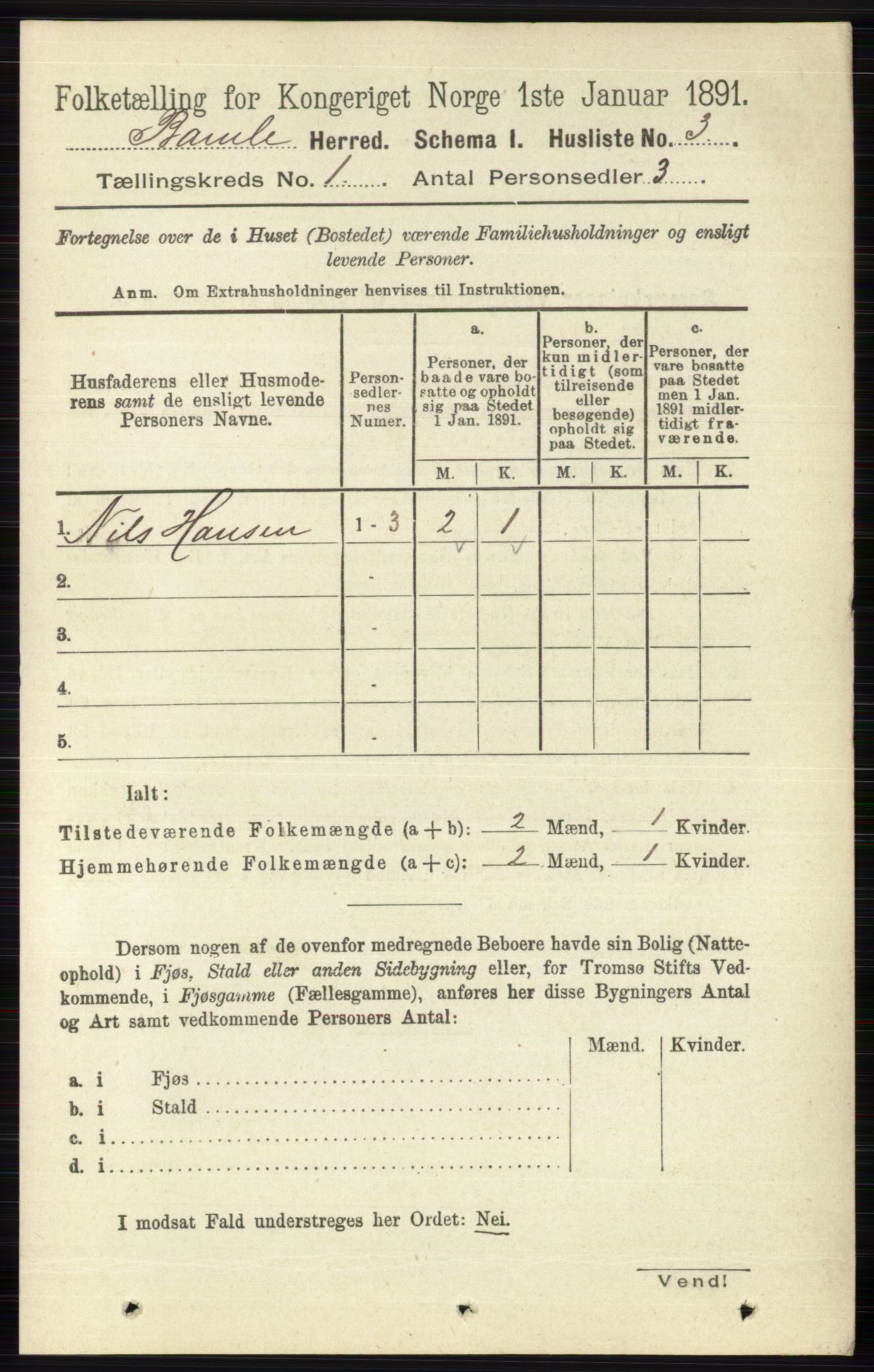 RA, Folketelling 1891 for 0814 Bamble herred, 1891, s. 36