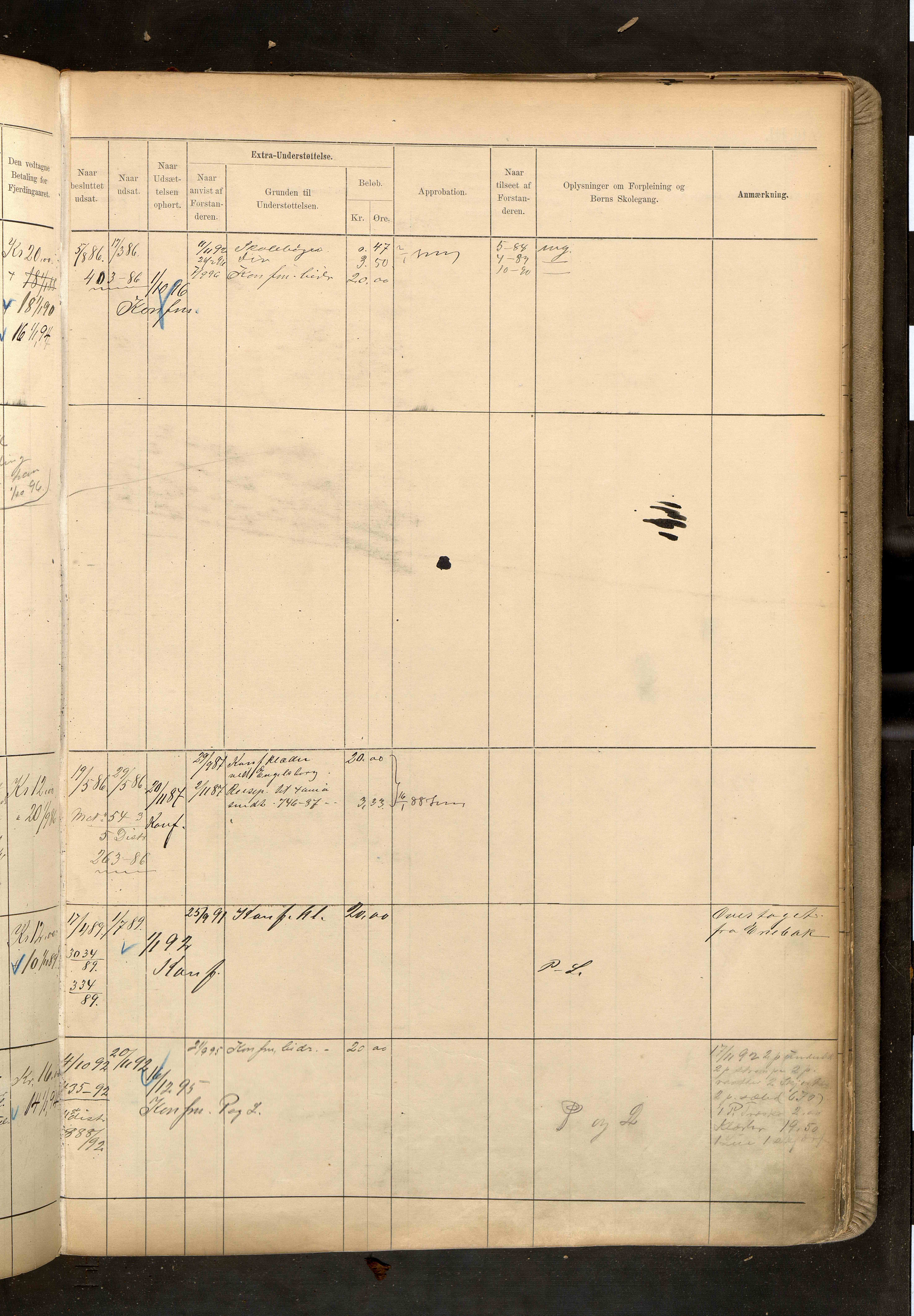 Fattigvesenet, OBA/A-20045/H/Hd/L0003: Manntallsprotokoll. Mnr. 1-500, 1887-1897, s. 445