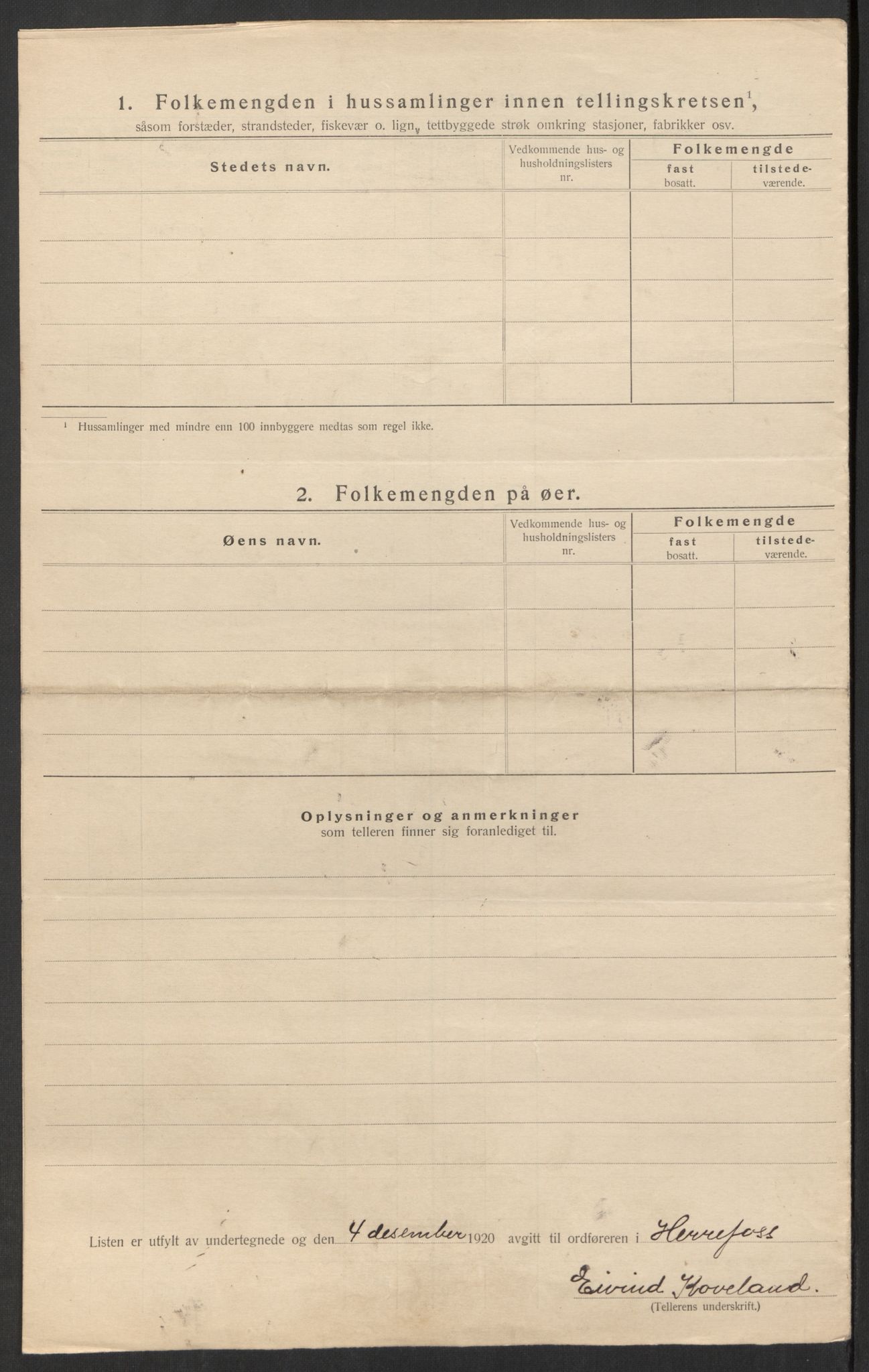 SAK, Folketelling 1920 for 0933 Herefoss herred, 1920, s. 14