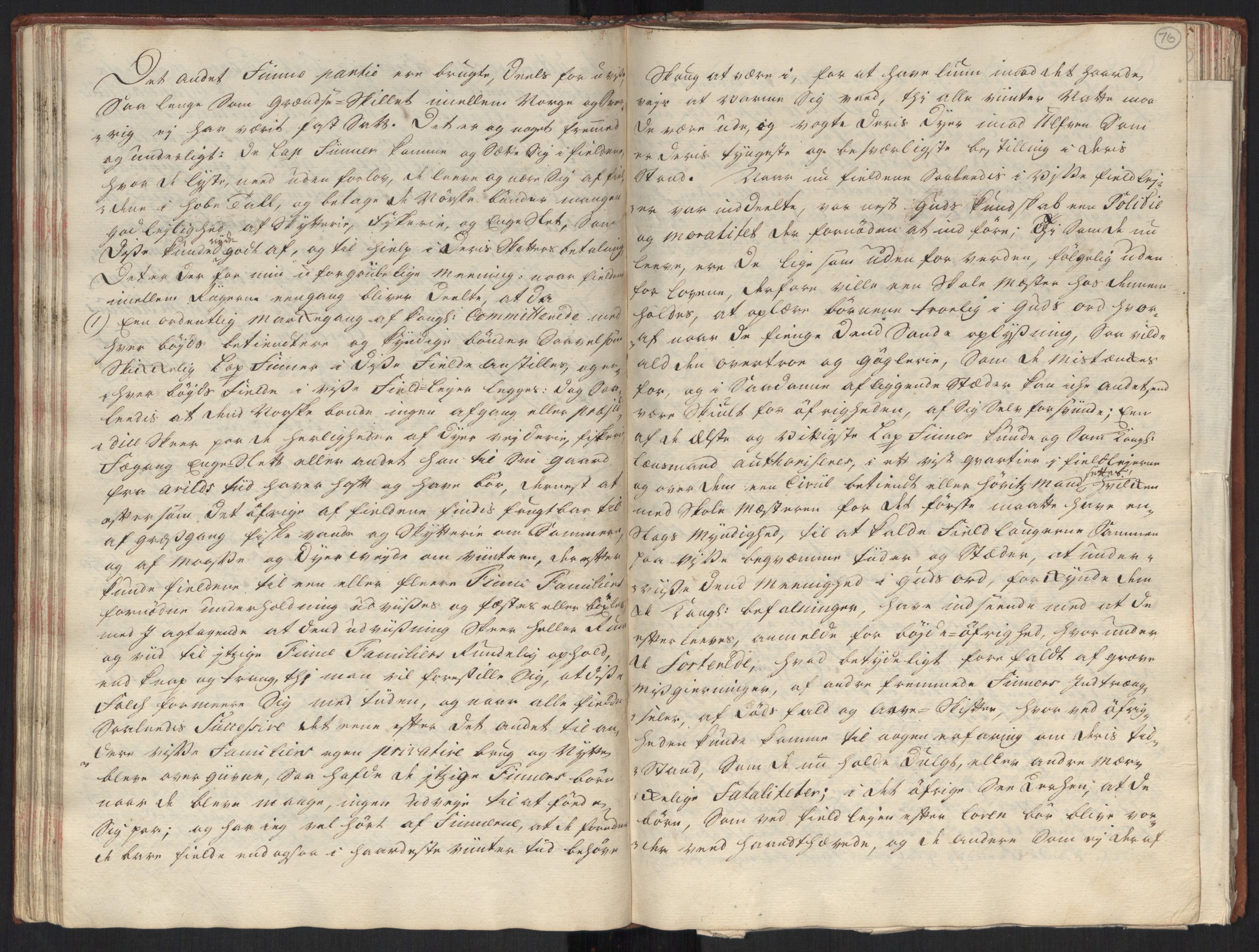 Danske Kanselli, Grensearkivet, AV/RA-EA-4062/F/L0010/0002: Volum XX-XXII / Vol. XXI: Major Schnitlers grenseeksaminasjonsprotokoll, 1. bind, 1742, s. 75b-76a
