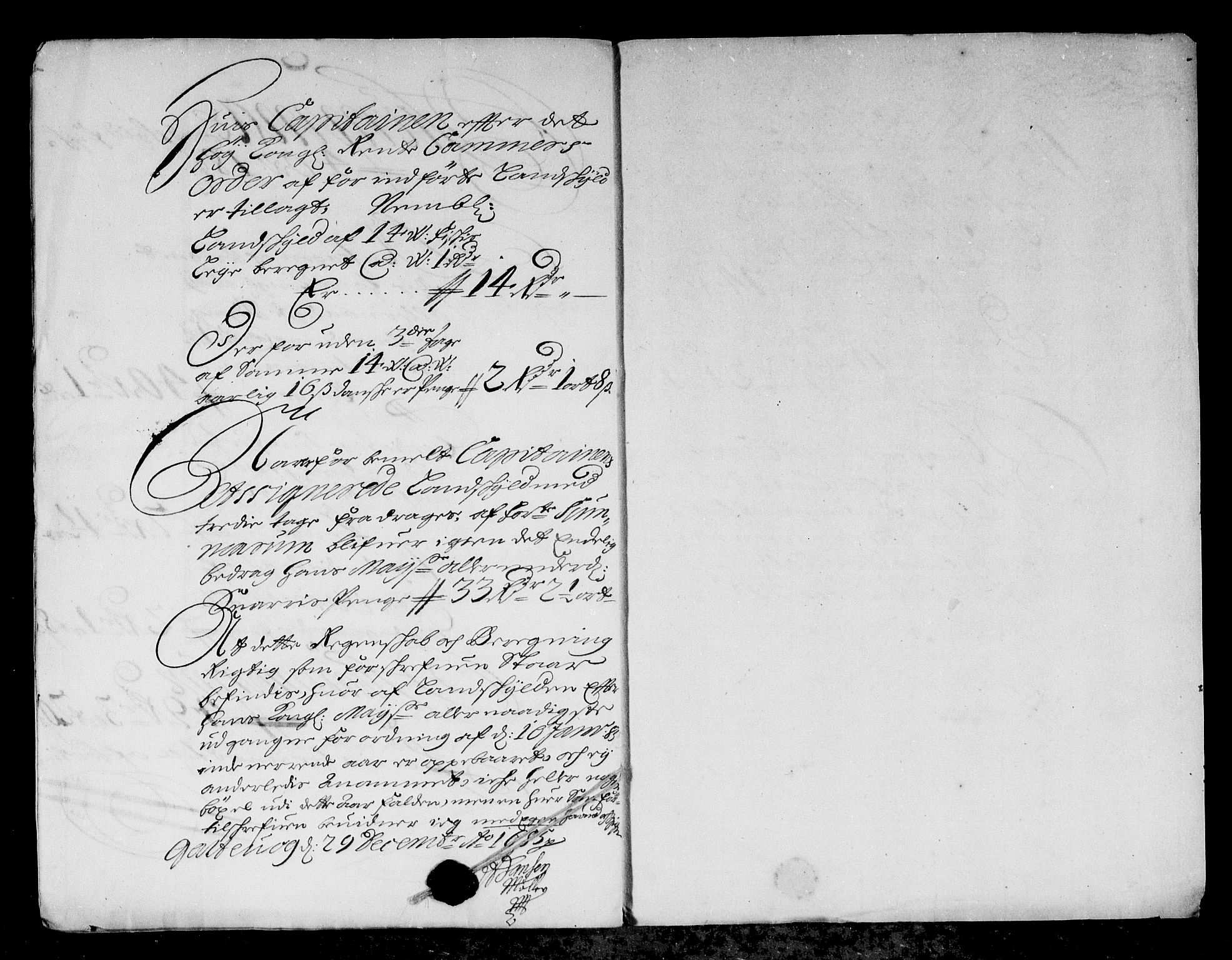 Rentekammeret inntil 1814, Reviderte regnskaper, Stiftamtstueregnskaper, Bergen stiftamt, AV/RA-EA-6043/R/Rc/L0077: Bergen stiftamt, 1685