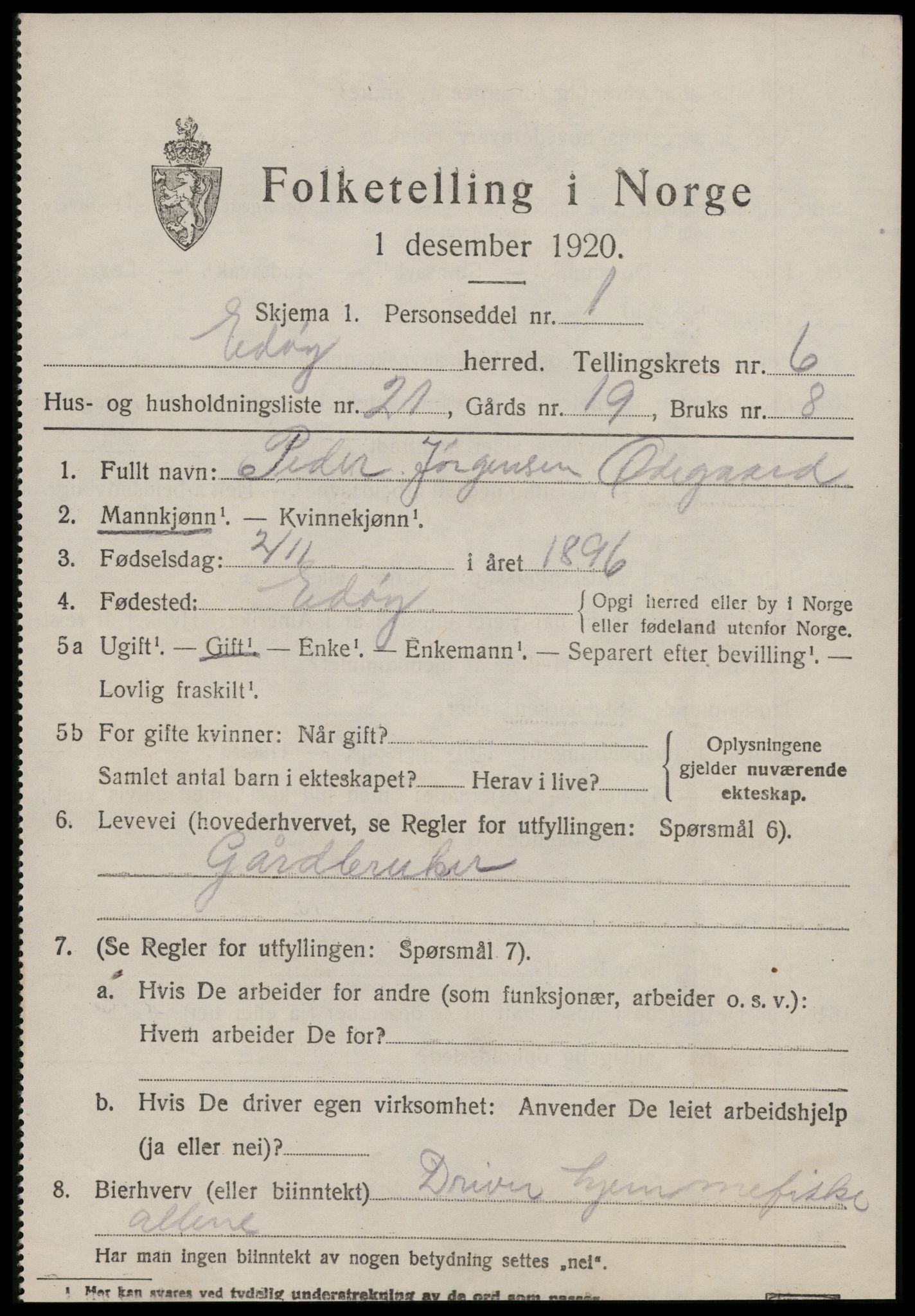SAT, Folketelling 1920 for 1573 Edøy herred, 1920, s. 2018