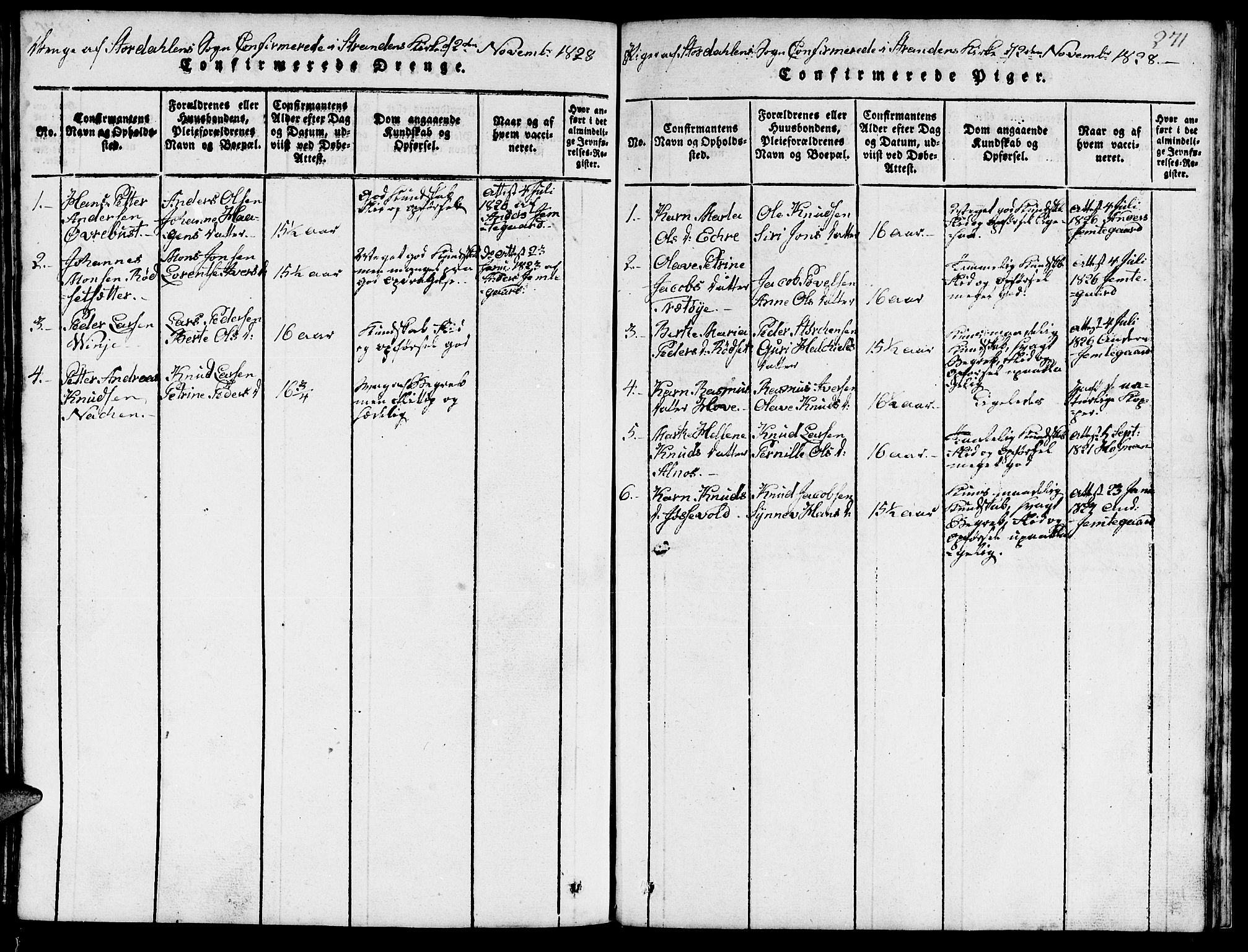 Ministerialprotokoller, klokkerbøker og fødselsregistre - Møre og Romsdal, AV/SAT-A-1454/520/L0289: Klokkerbok nr. 520C01, 1817-1837, s. 271