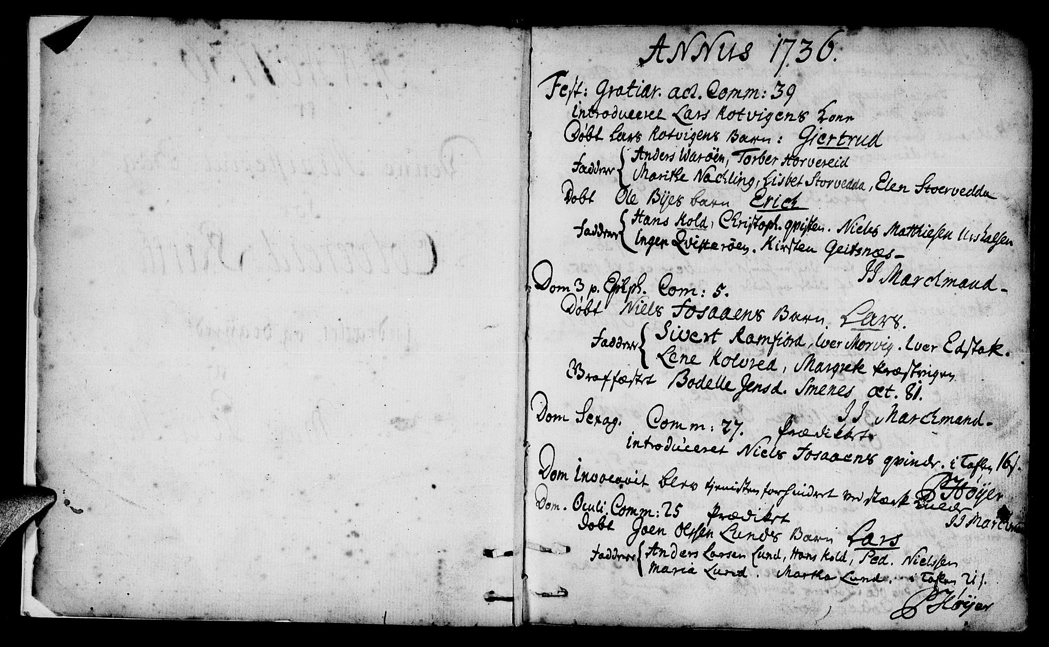 Ministerialprotokoller, klokkerbøker og fødselsregistre - Nord-Trøndelag, AV/SAT-A-1458/780/L0632: Ministerialbok nr. 780A01, 1736-1786