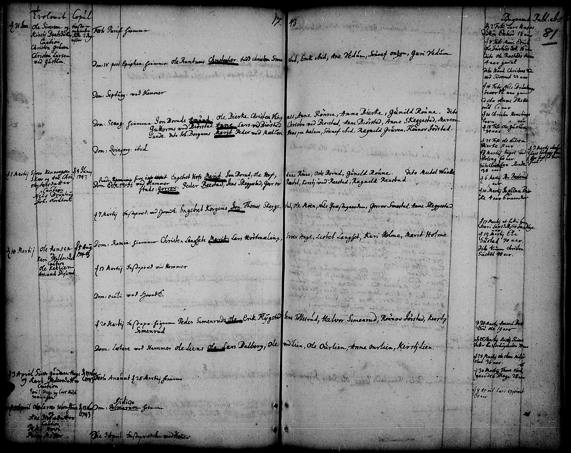 Fåberg prestekontor, AV/SAH-PREST-086/H/Ha/Haa/L0001: Ministerialbok nr. 1, 1727-1775, s. 81