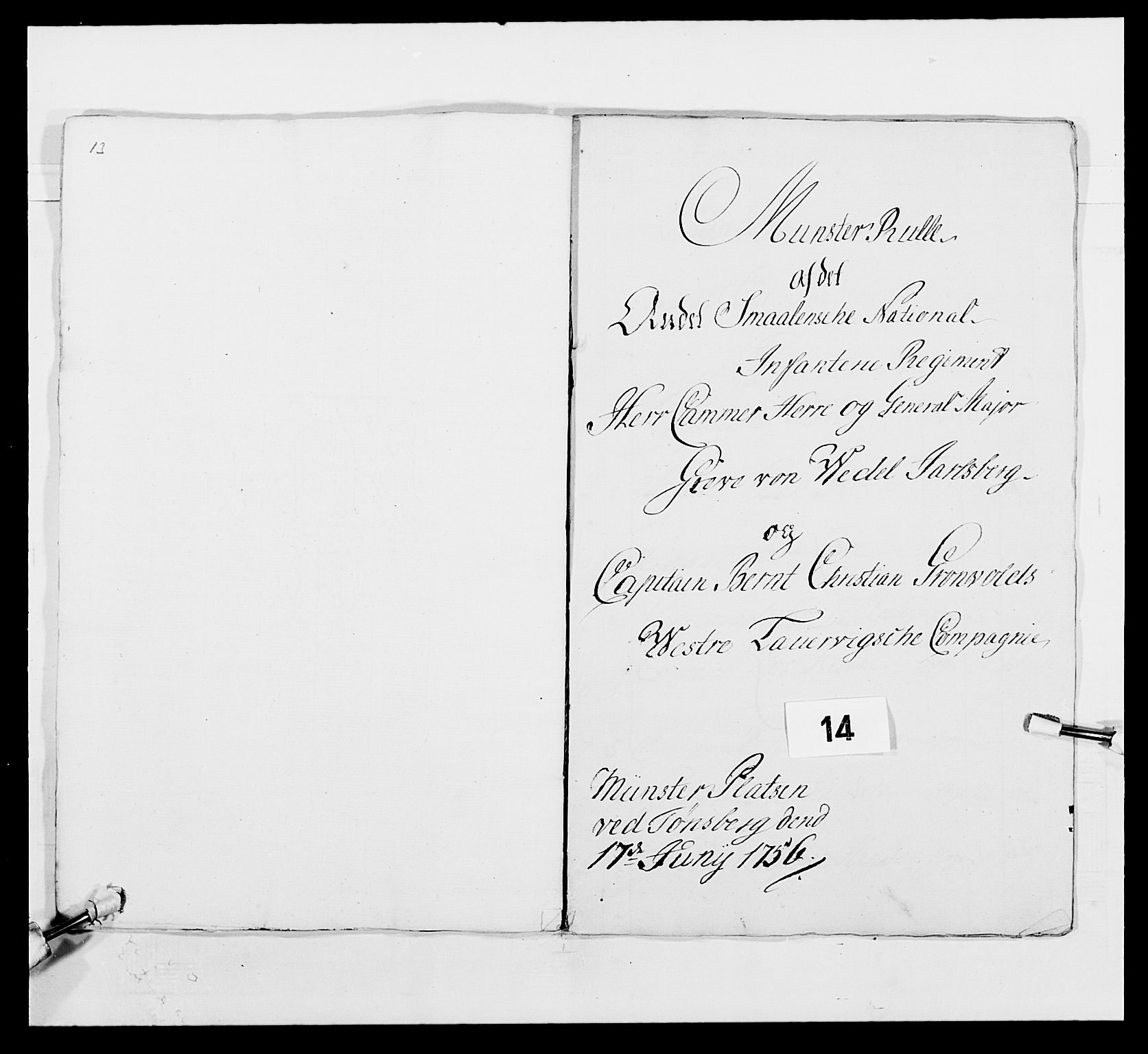 Kommanderende general (KG I) med Det norske krigsdirektorium, AV/RA-EA-5419/E/Ea/L0497: 2. Smålenske regiment, 1748-1765, s. 276