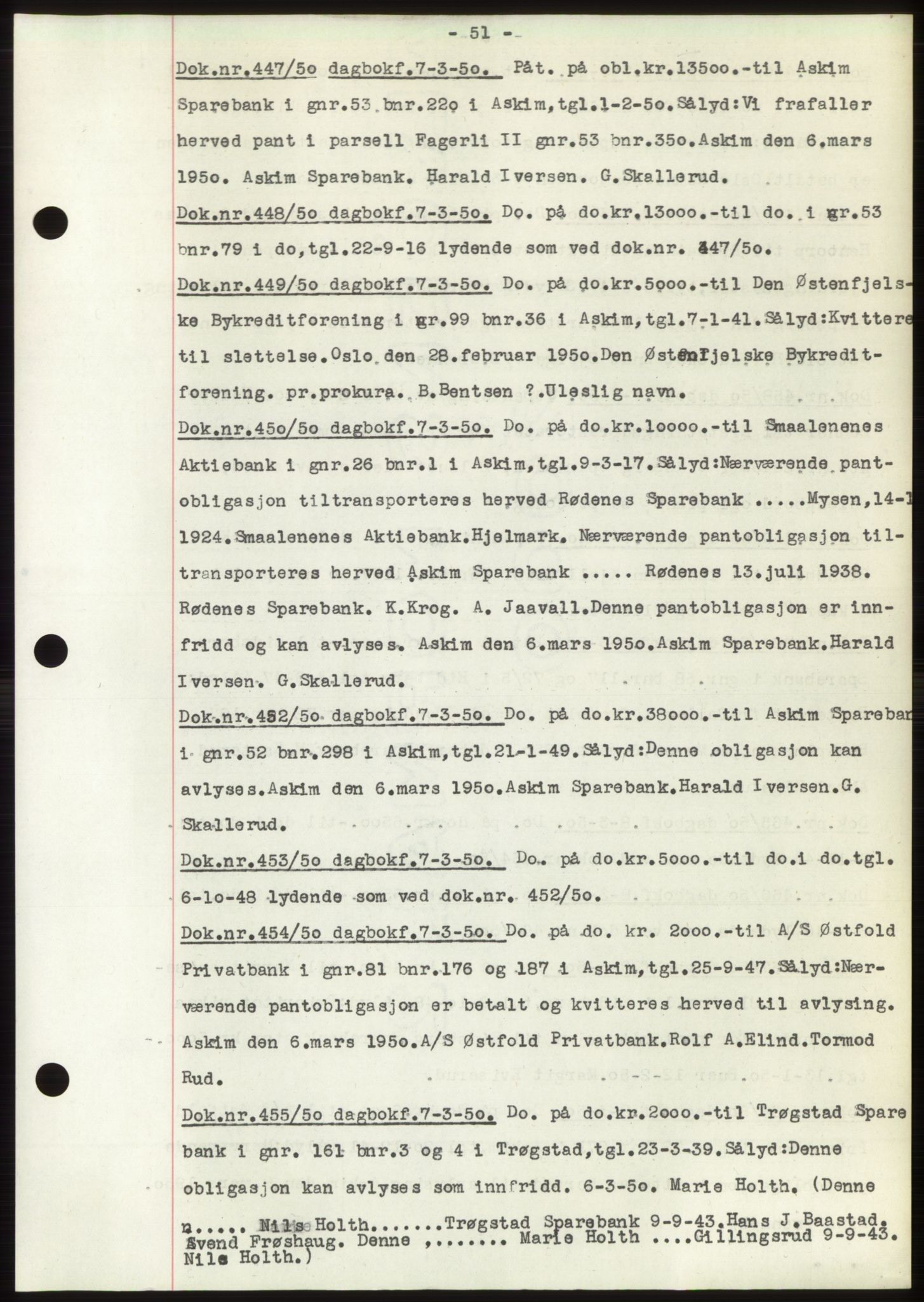 Rakkestad sorenskriveri, SAO/A-10686/G/Gb/Gba/Gbac/L0012: Pantebok nr. B1-4 og B16-20, 1949-1950, Dagboknr: 447/1950