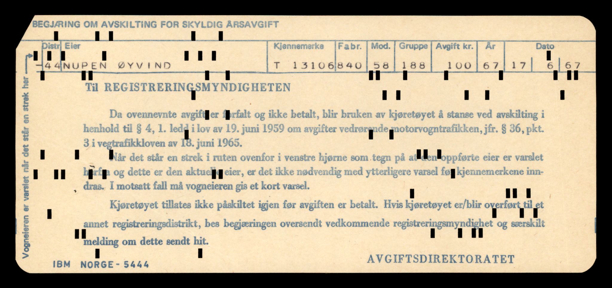 Møre og Romsdal vegkontor - Ålesund trafikkstasjon, AV/SAT-A-4099/F/Fe/L0037: Registreringskort for kjøretøy T 13031 - T 13179, 1927-1998, s. 1505