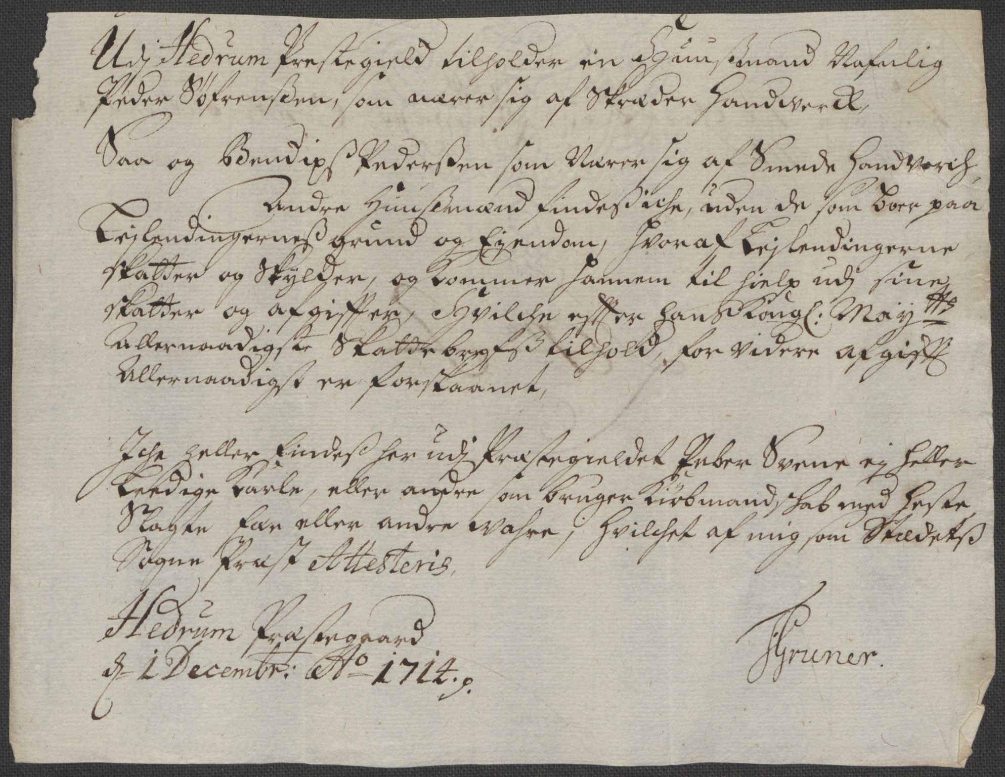 Rentekammeret inntil 1814, Reviderte regnskaper, Fogderegnskap, AV/RA-EA-4092/R33/L1986: Fogderegnskap Larvik grevskap, 1714-1715, s. 167