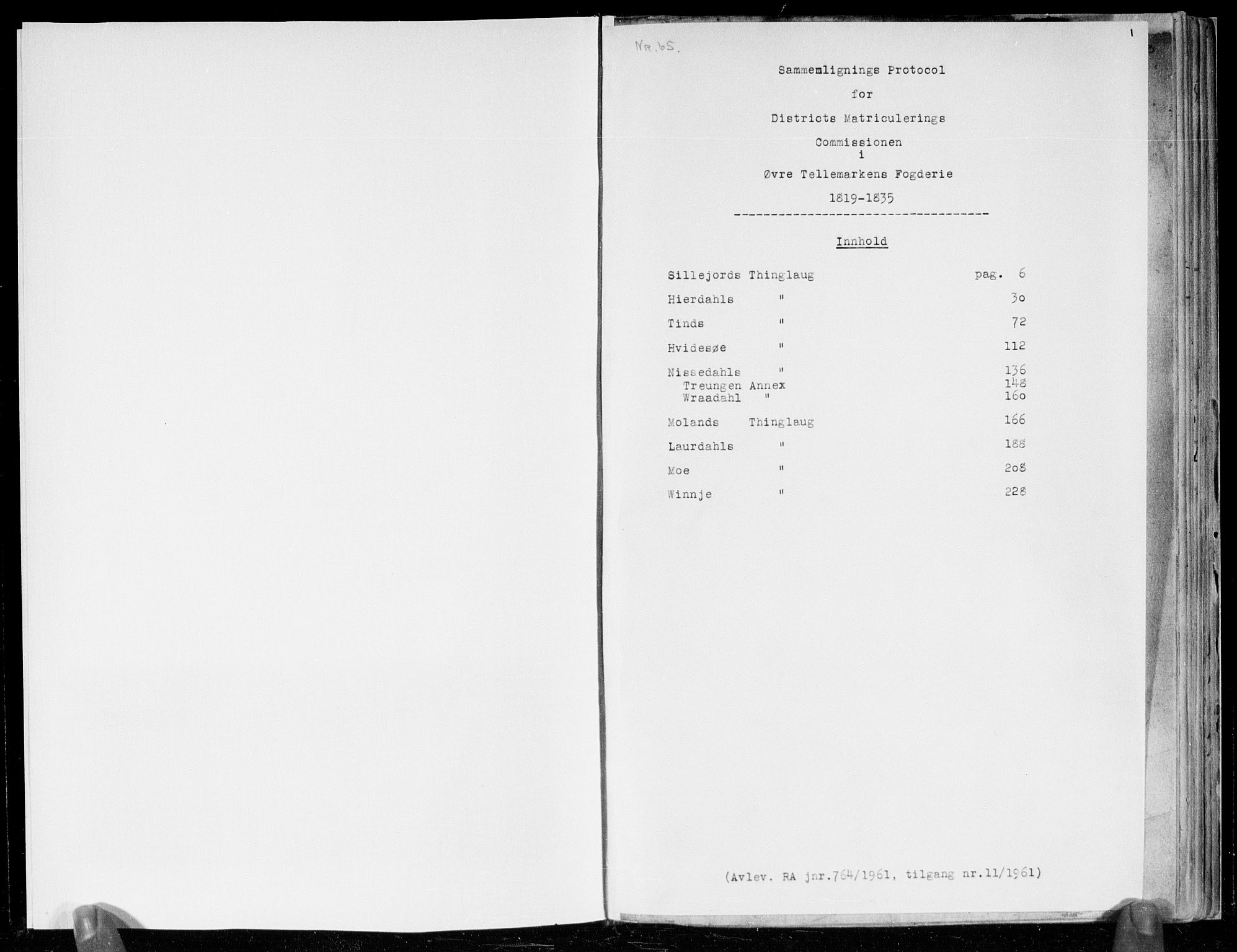 Hovedmatrikkelkommisjonen, RA/S-1529, 1819-1835