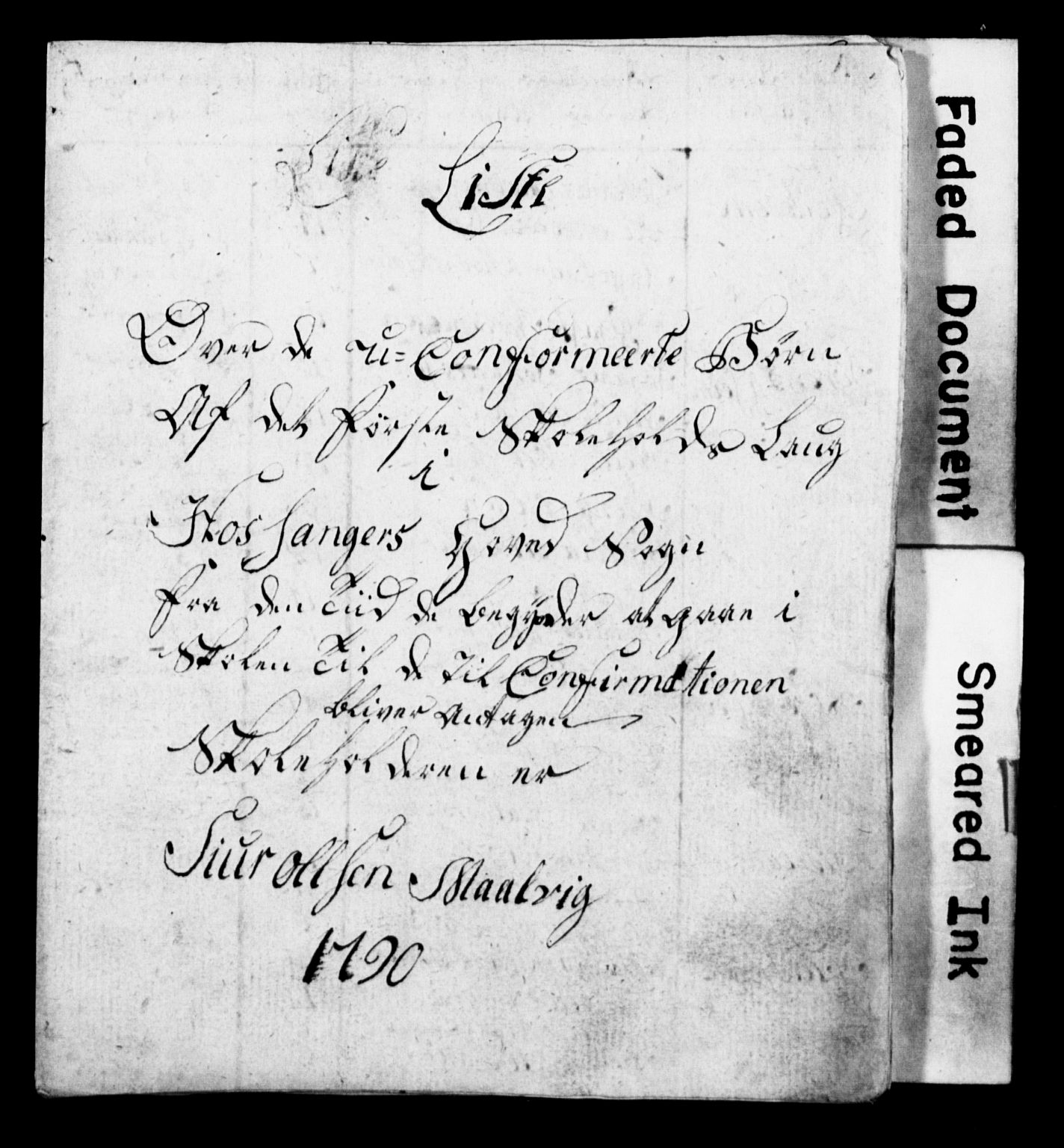 Bjørgvin biskop, SAB/A-5601/Hc/L0001: Manntalslister frå Søndre Bergenhus amt, 1790