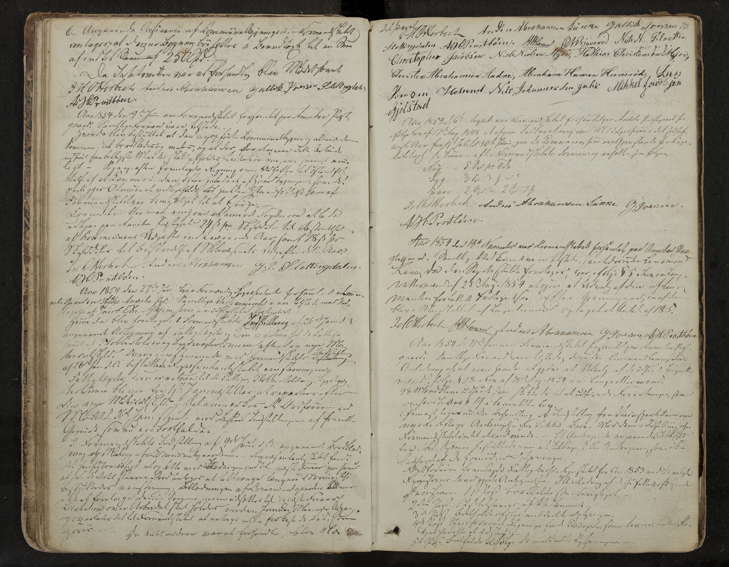 Andebu formannskap og sentraladministrasjon, IKAK/0719021-1/A/Aa/L0001: Møtebok med register, 1837-1869, s. 33