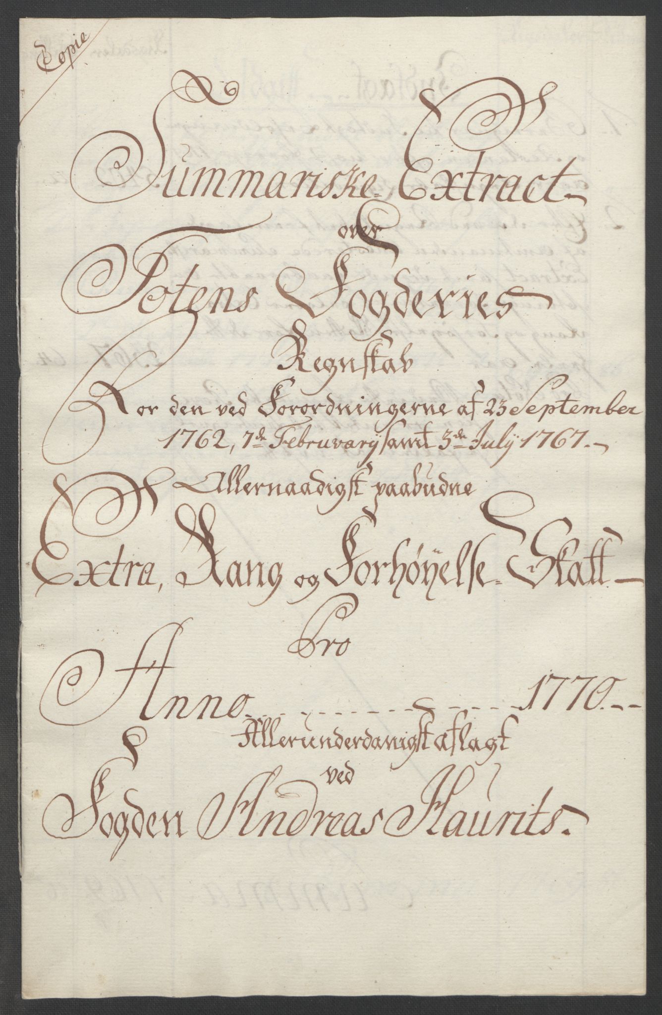 Rentekammeret inntil 1814, Reviderte regnskaper, Fogderegnskap, AV/RA-EA-4092/R19/L1399: Fogderegnskap Toten, Hadeland og Vardal, 1762-1783, s. 206