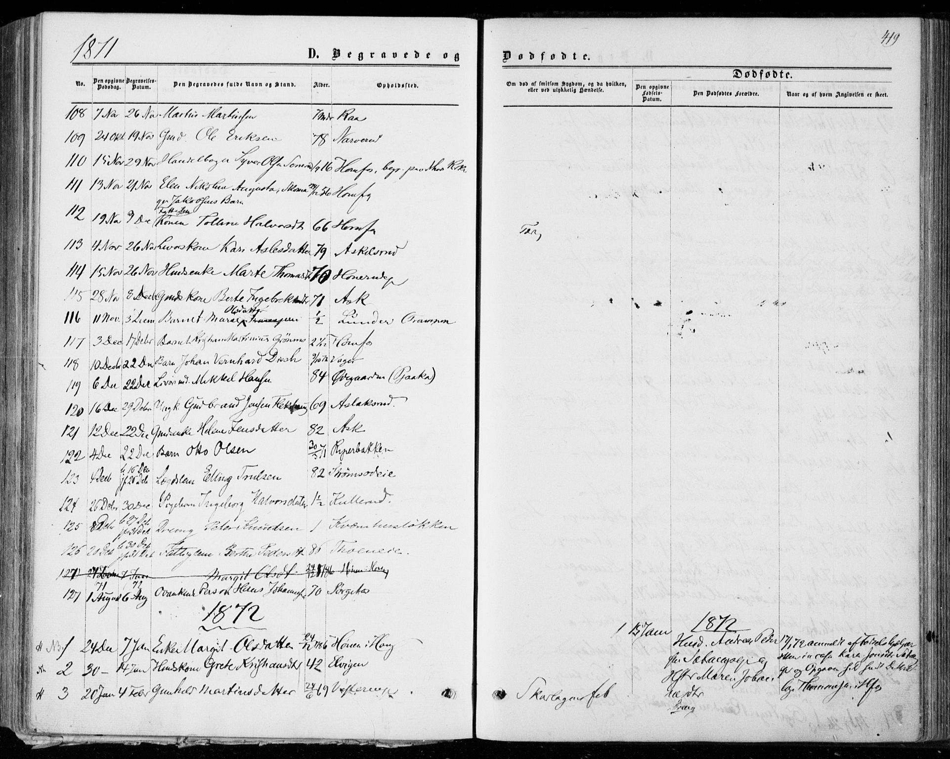 Norderhov kirkebøker, AV/SAKO-A-237/F/Fa/L0013: Ministerialbok nr. 13, 1866-1874, s. 419